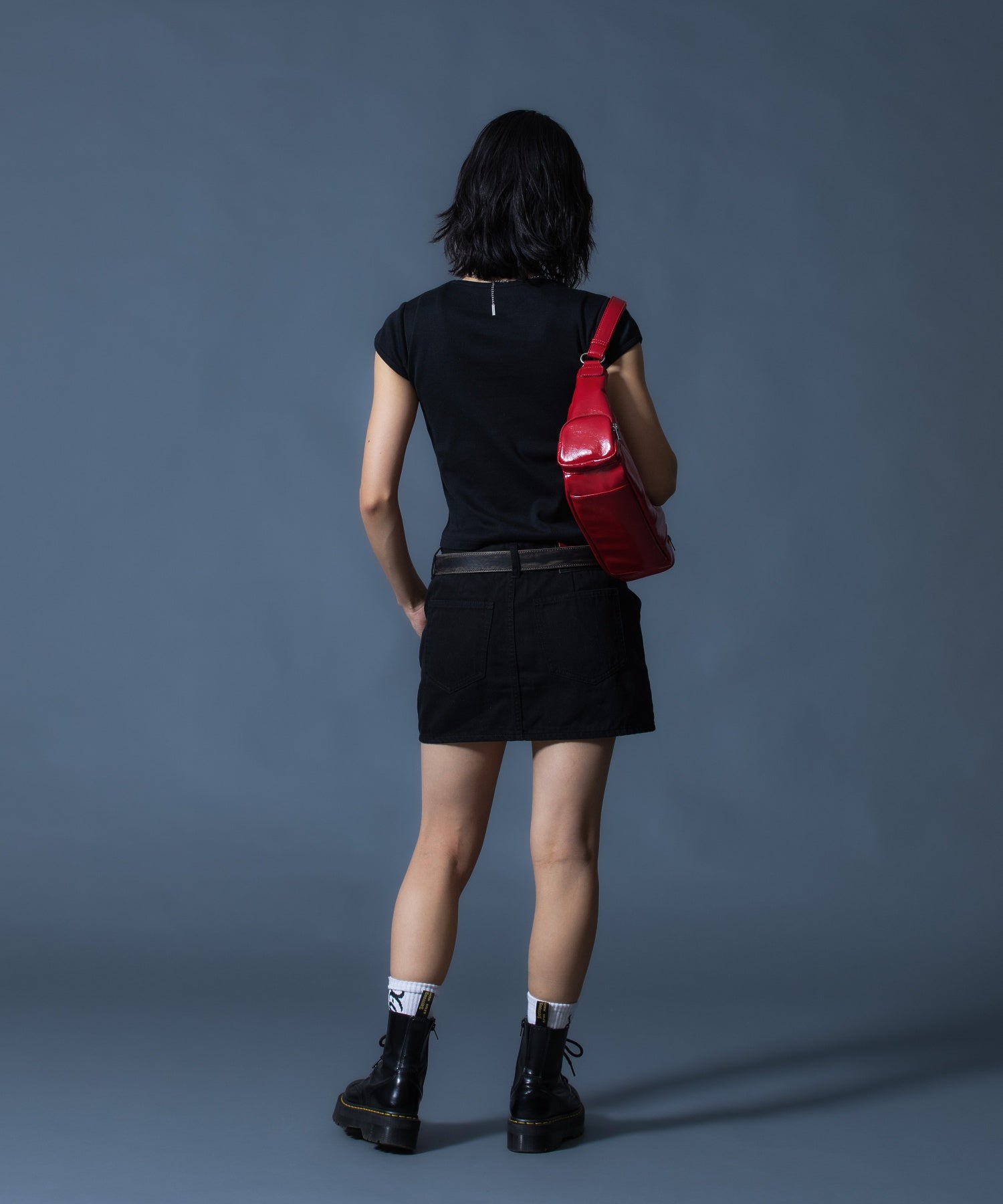 DOUBLE ZIP FAUX LEATHER BAG