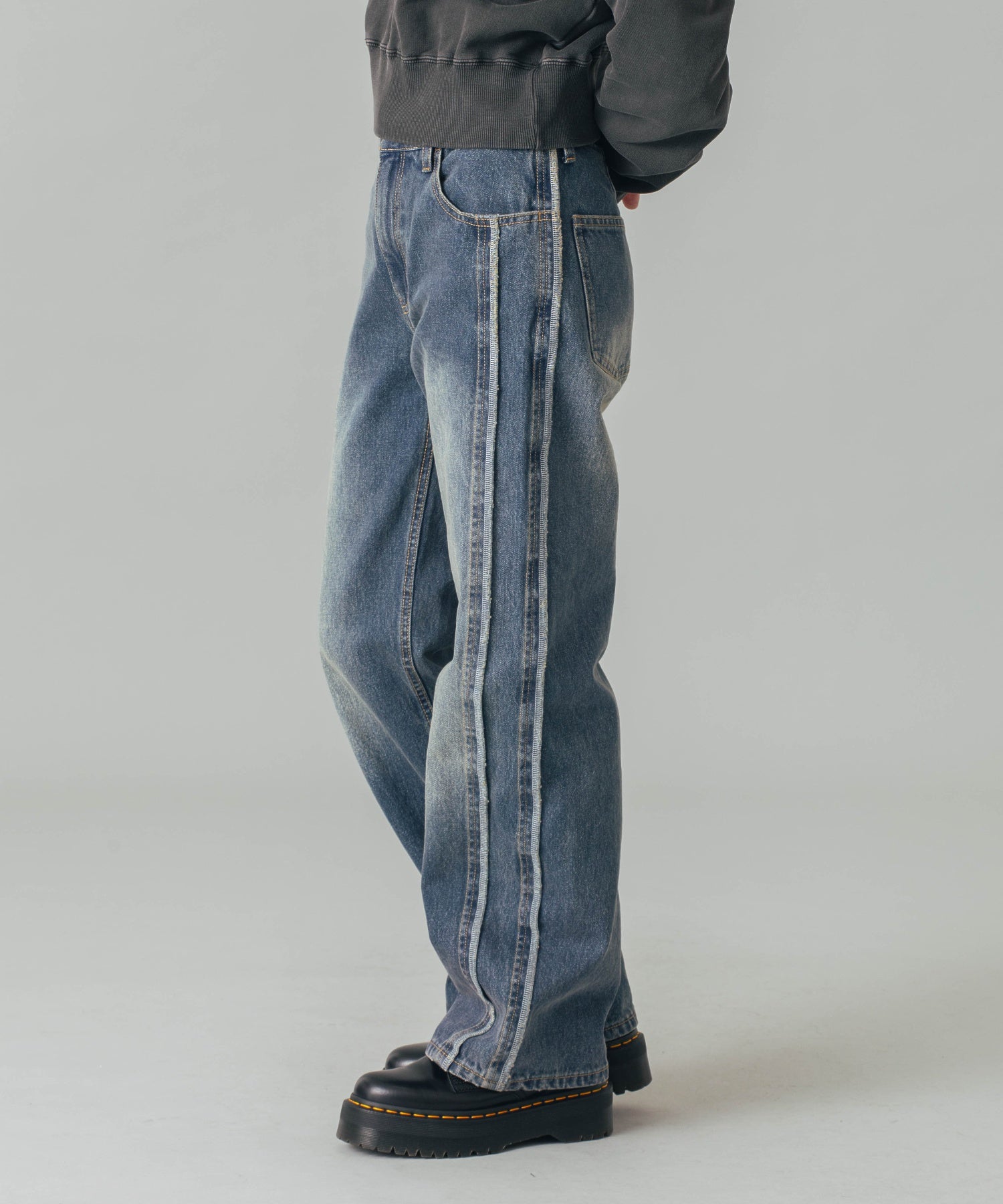 SIDE STRIPE DENIM PANTS