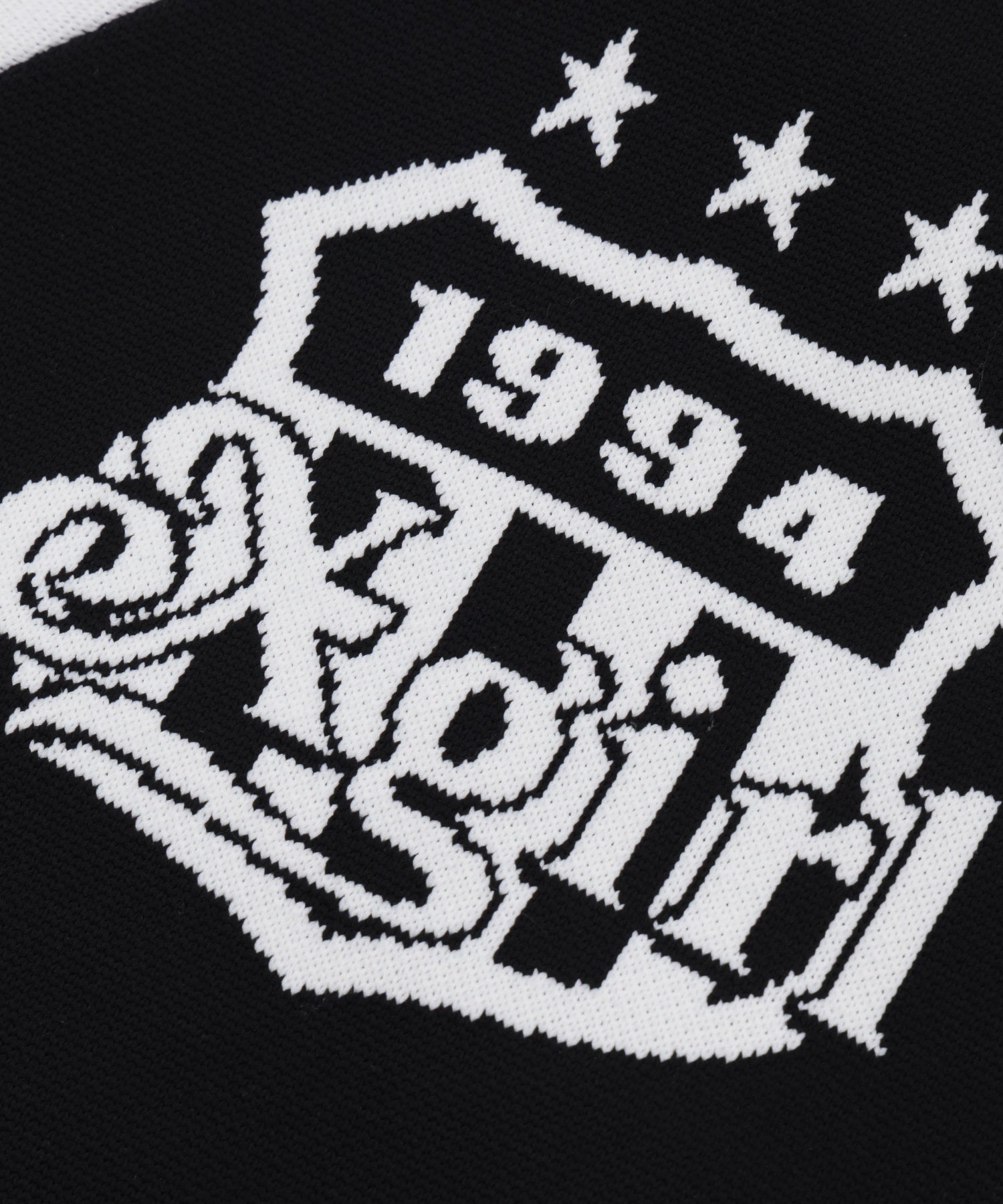 PATCH AND JACQUARD STADIUM KNIT JACKET