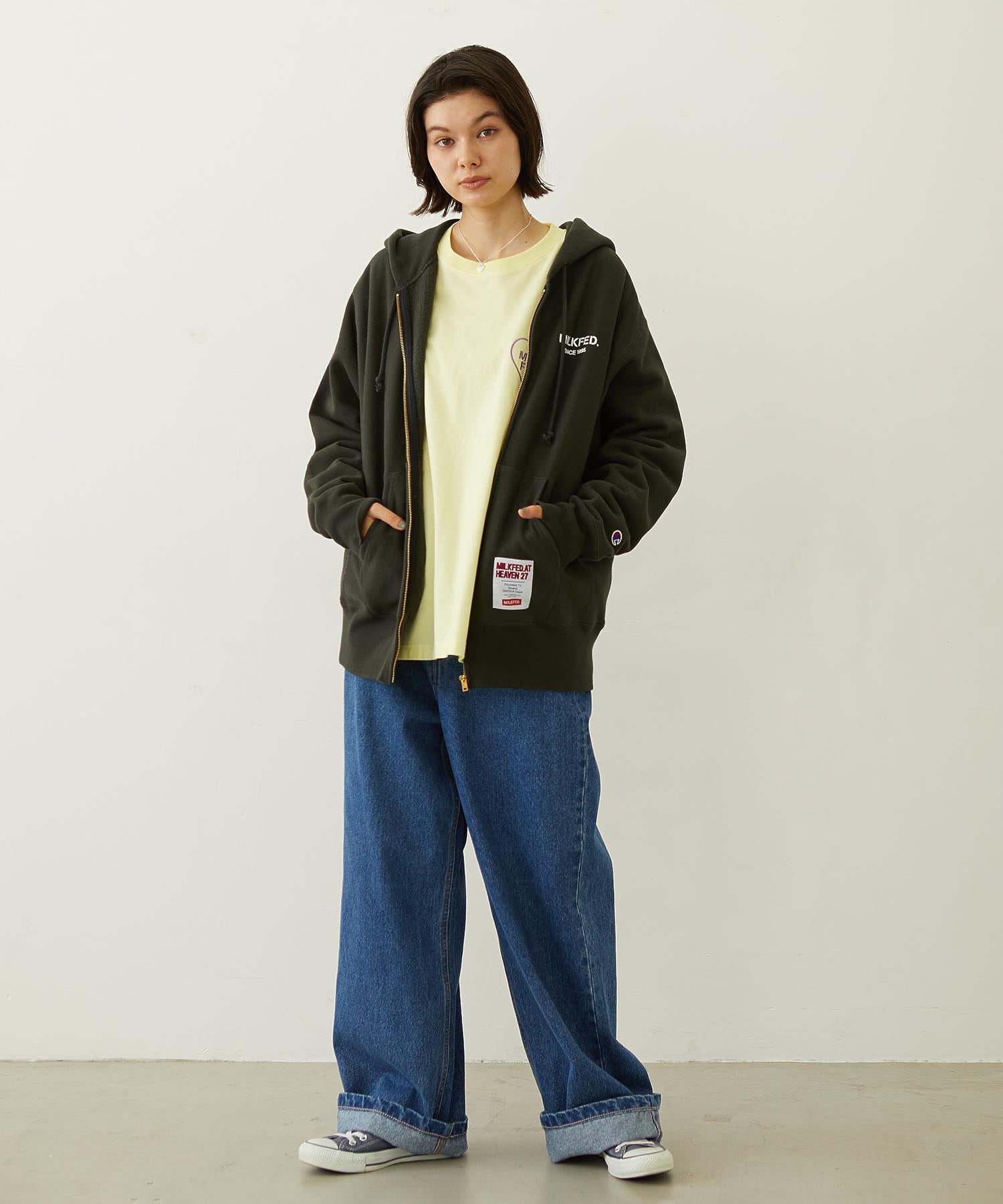 MILKFED. × CHAMPION SWEAT ZIP HOODIE