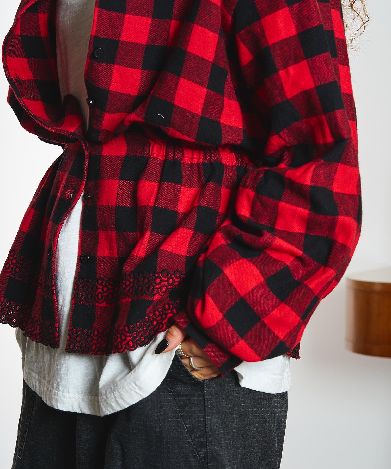 【ROSE BUD別注】INDIA IS BEAUTIFUL and ROSE BUD/FLANNEL 2WAY SHIRT