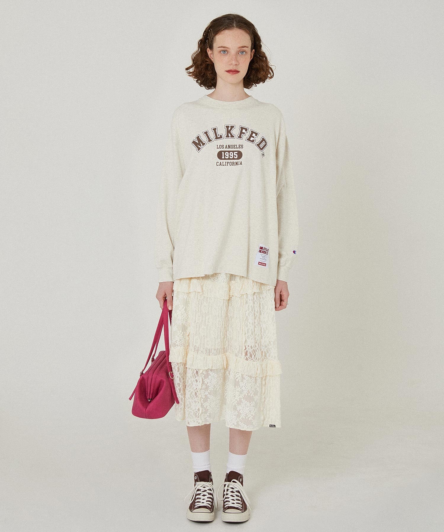 MILKFED.×CHAMPION LS TEE
