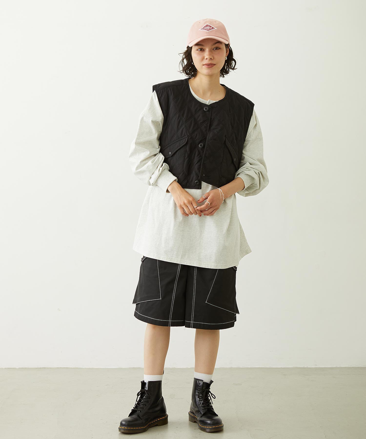 HENLEY NECK BIG L/S TOP