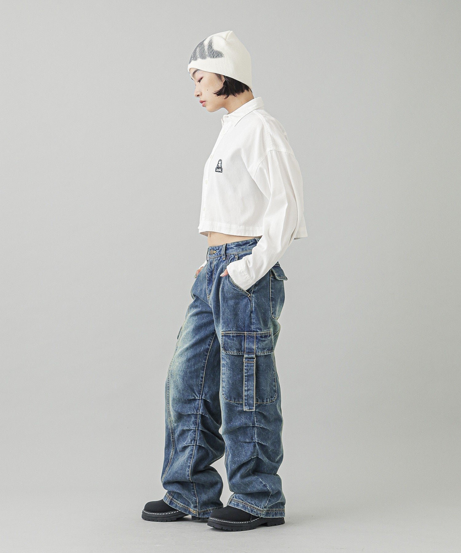 FACE 2WAY LENGTH L/S SHIRT