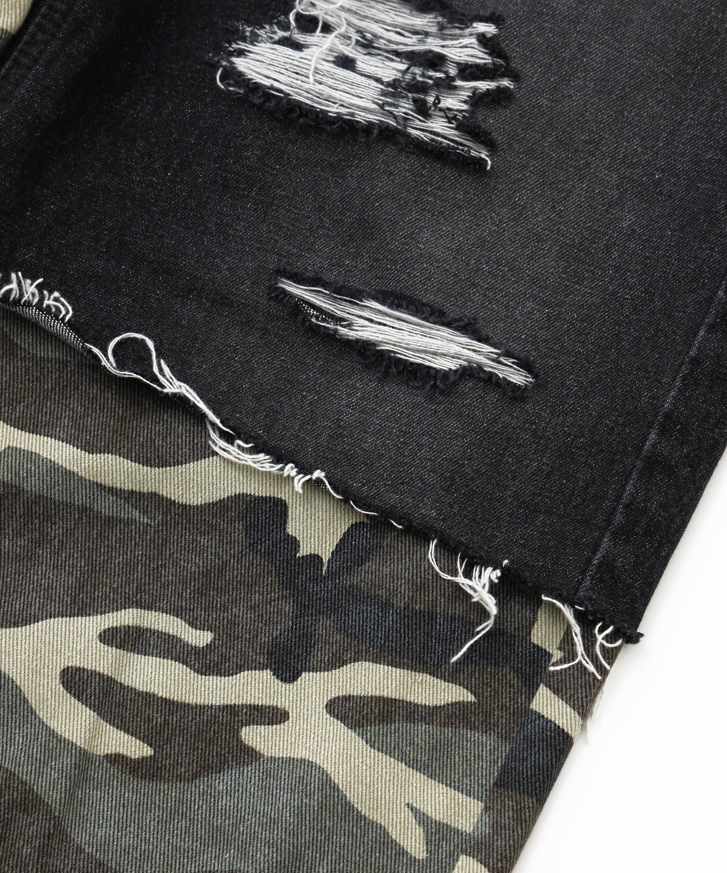 FADED CAMO LAYERED PANTS