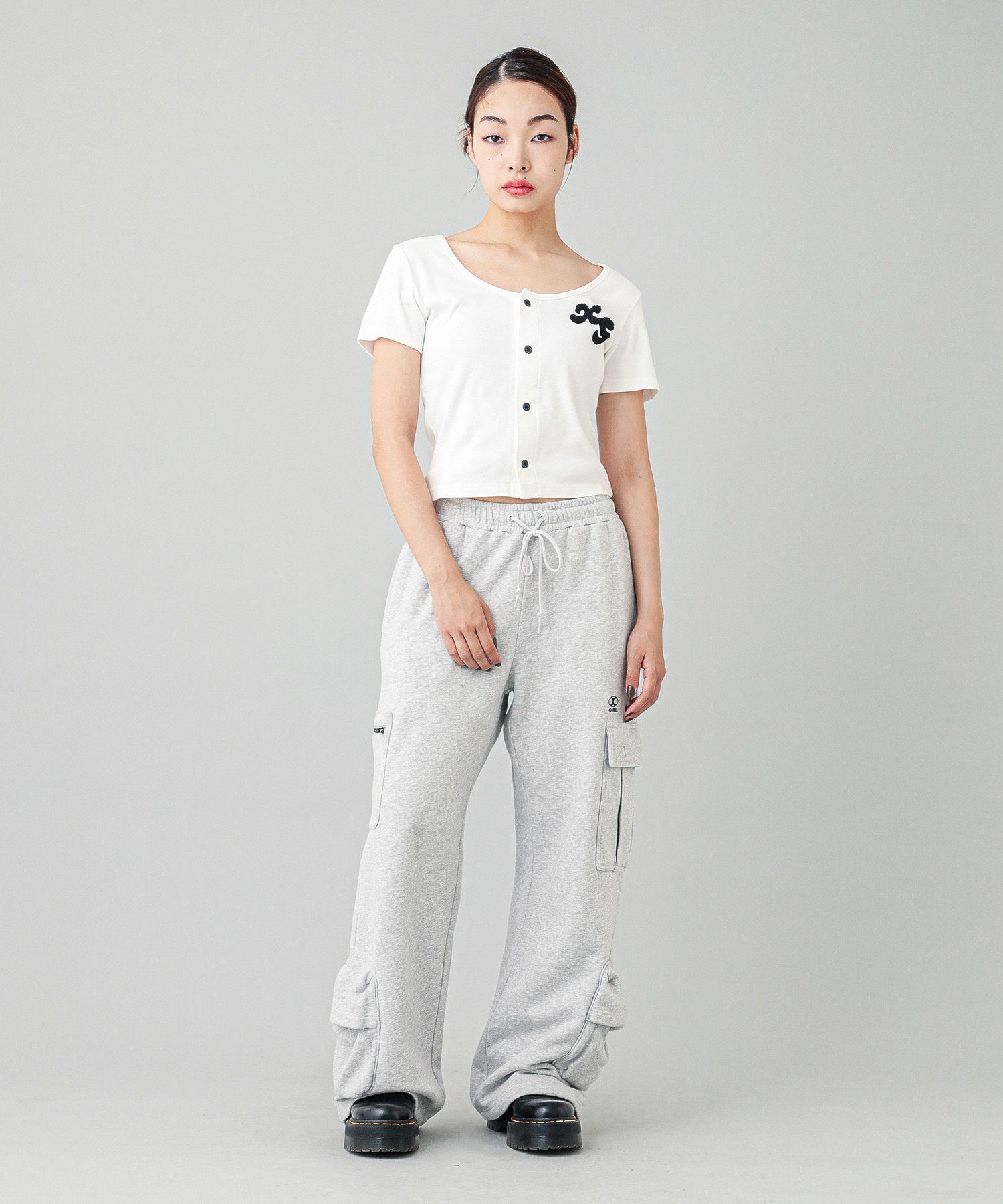CHENILLE EMBROIDERED LOGO CARDIGAN