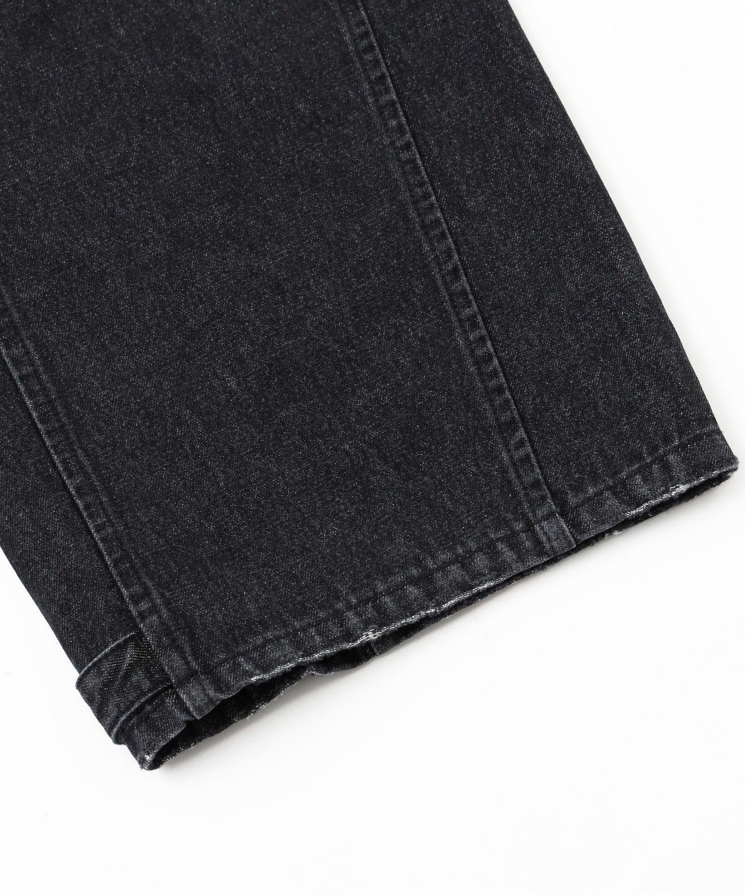 ASYMMETRIC WAIST BARREL LEG DENIM PANTS