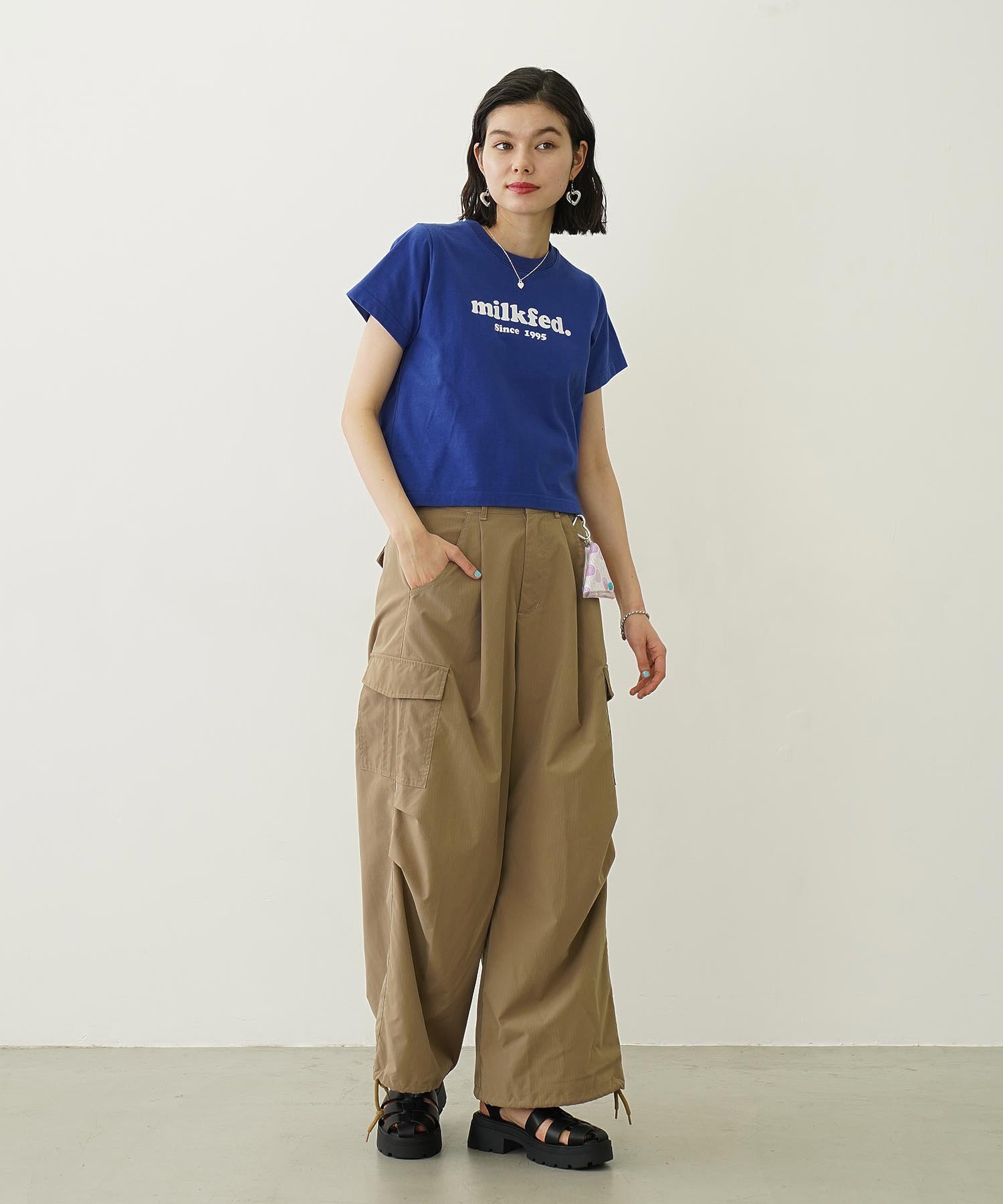 MILITARY WIDE LEG PANTS