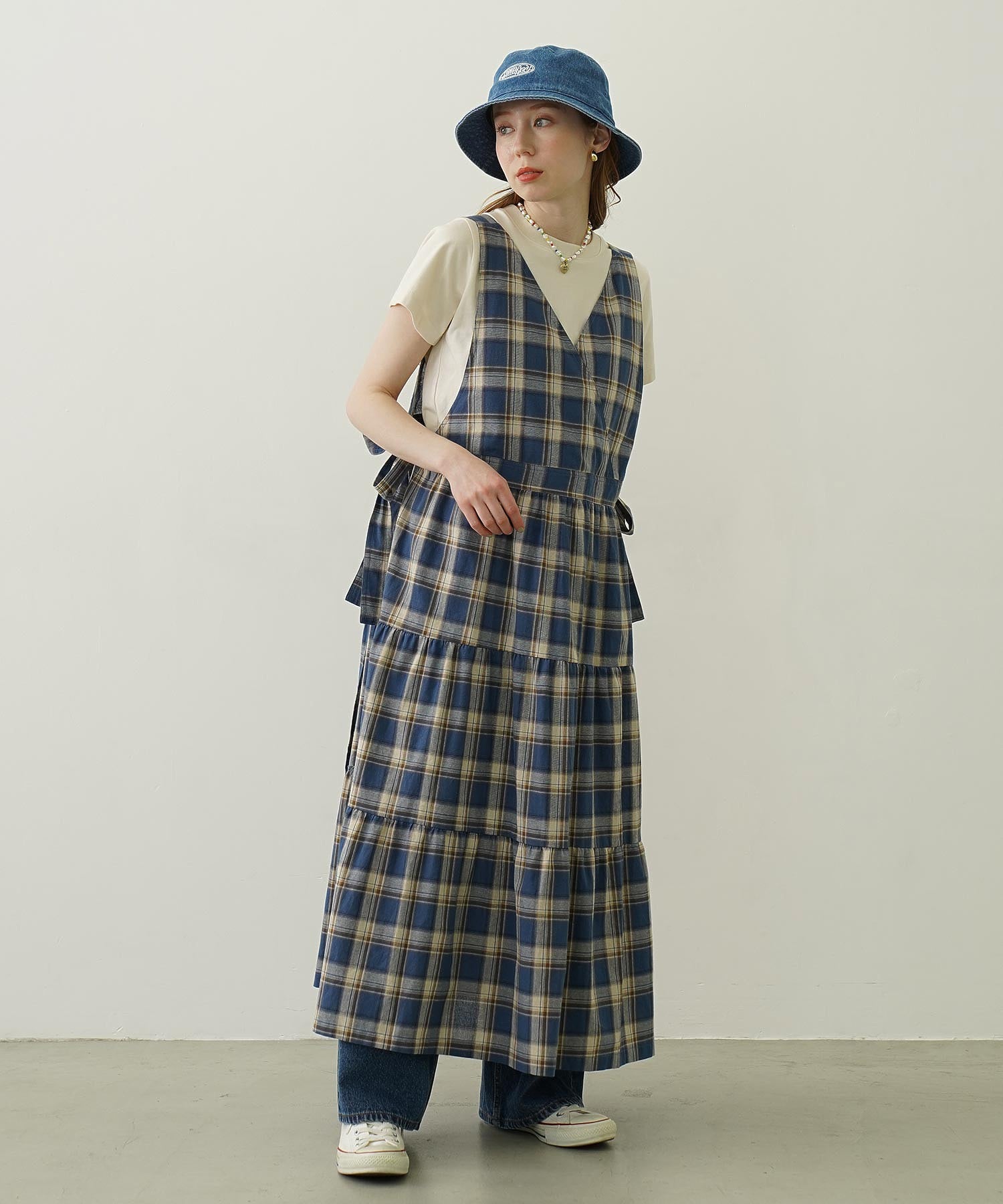 APRON TIERED DRESS