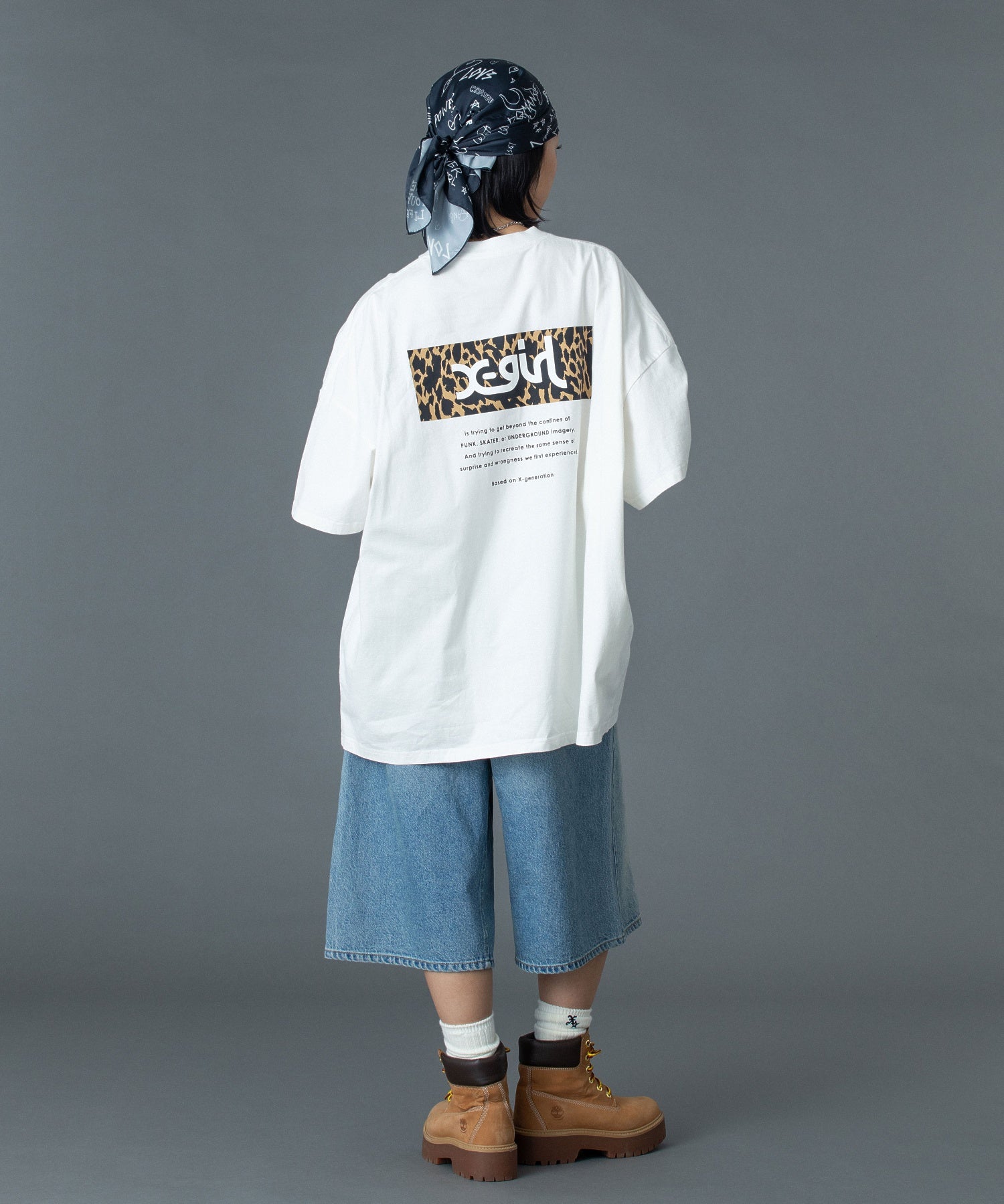 LEOPARD BOX LOGO S/S BIG TEE DRESS