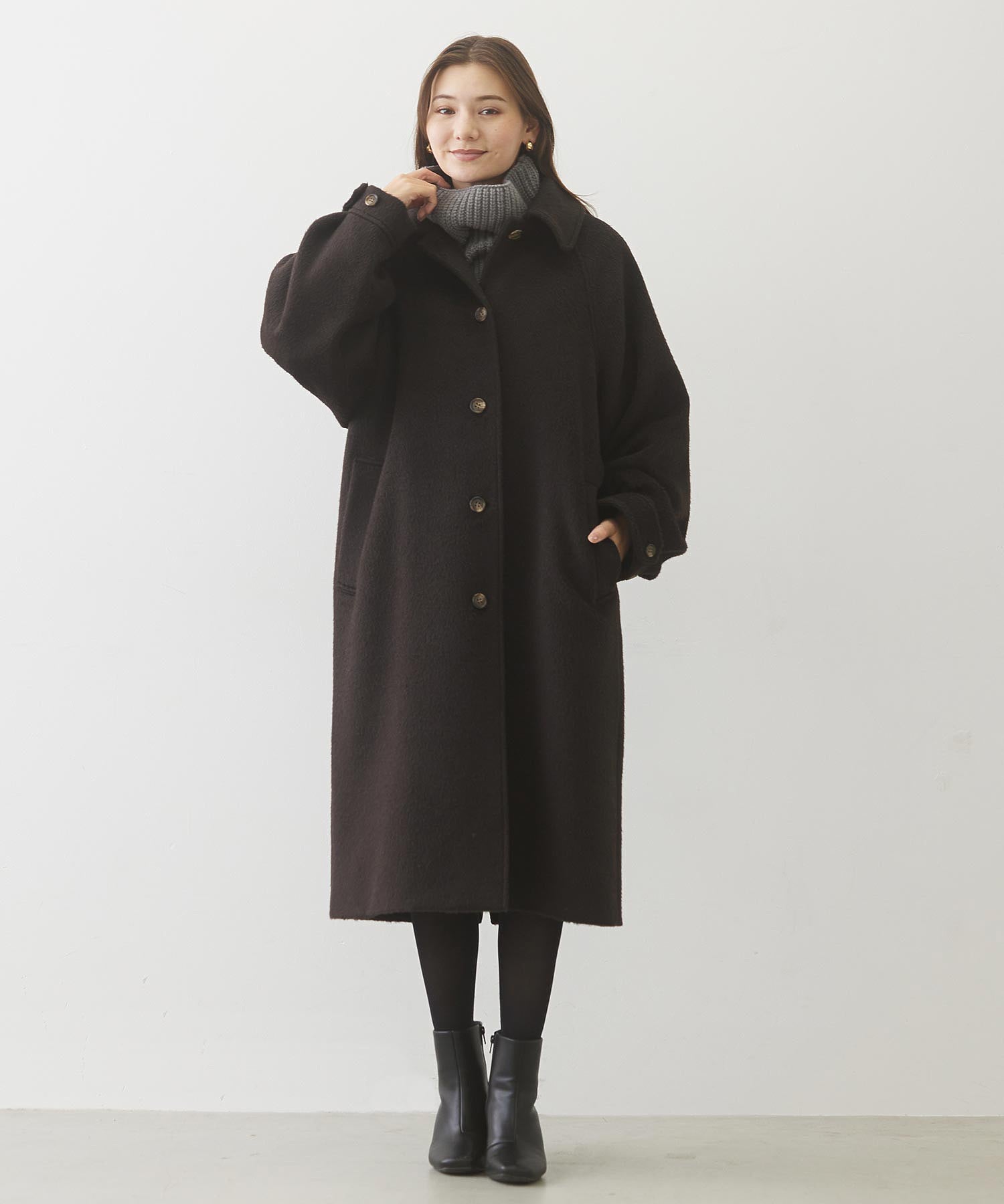 VOLUME SLEEVE LONG COAT