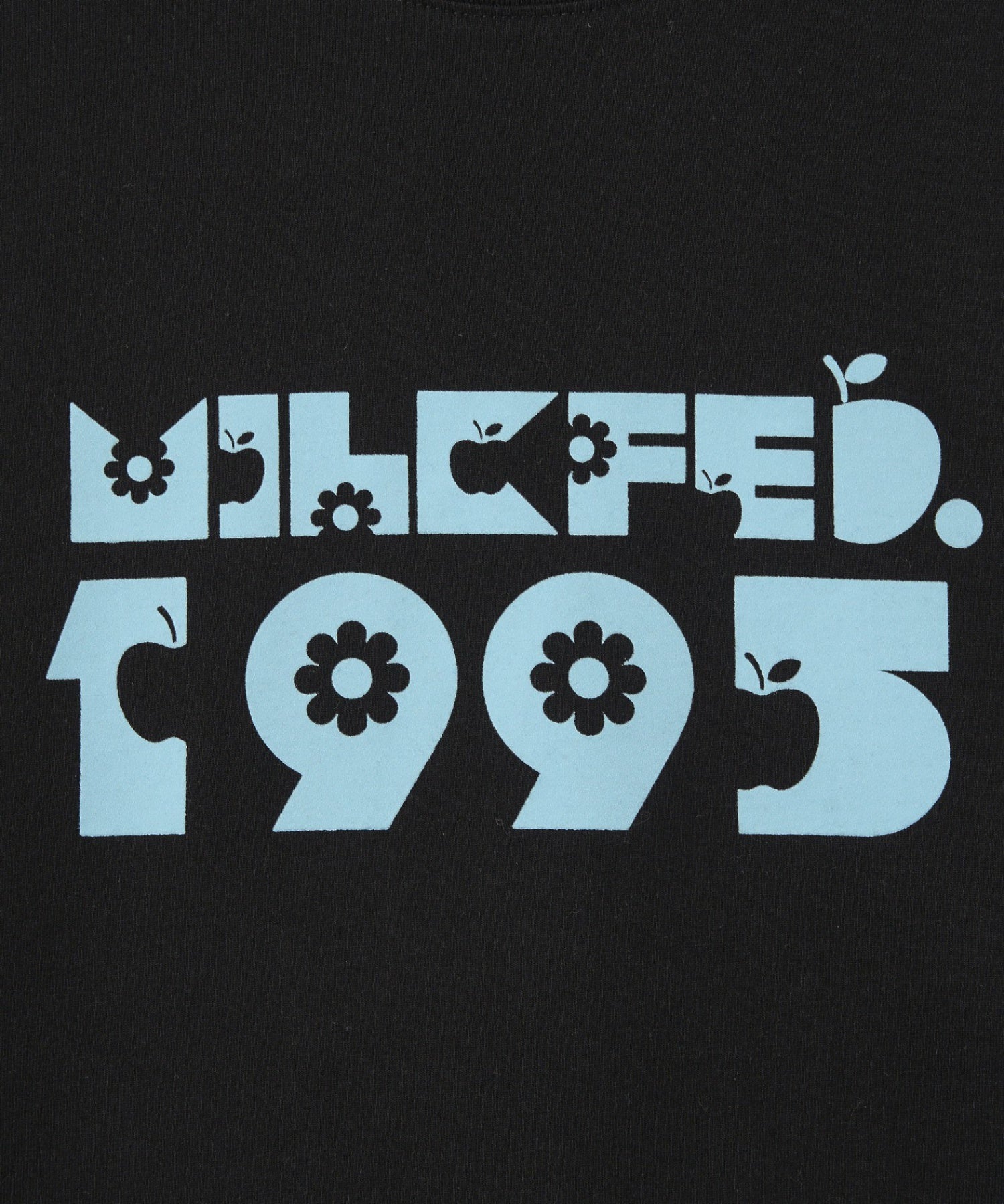 APPLE LOGO FLOCK PRINT L/S TEE