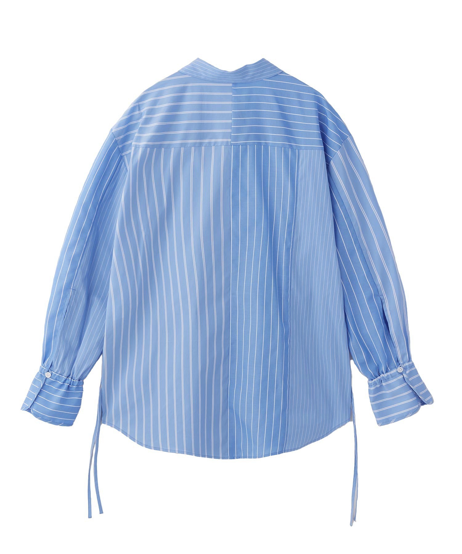 STRIPED SHIRRING SHIRT