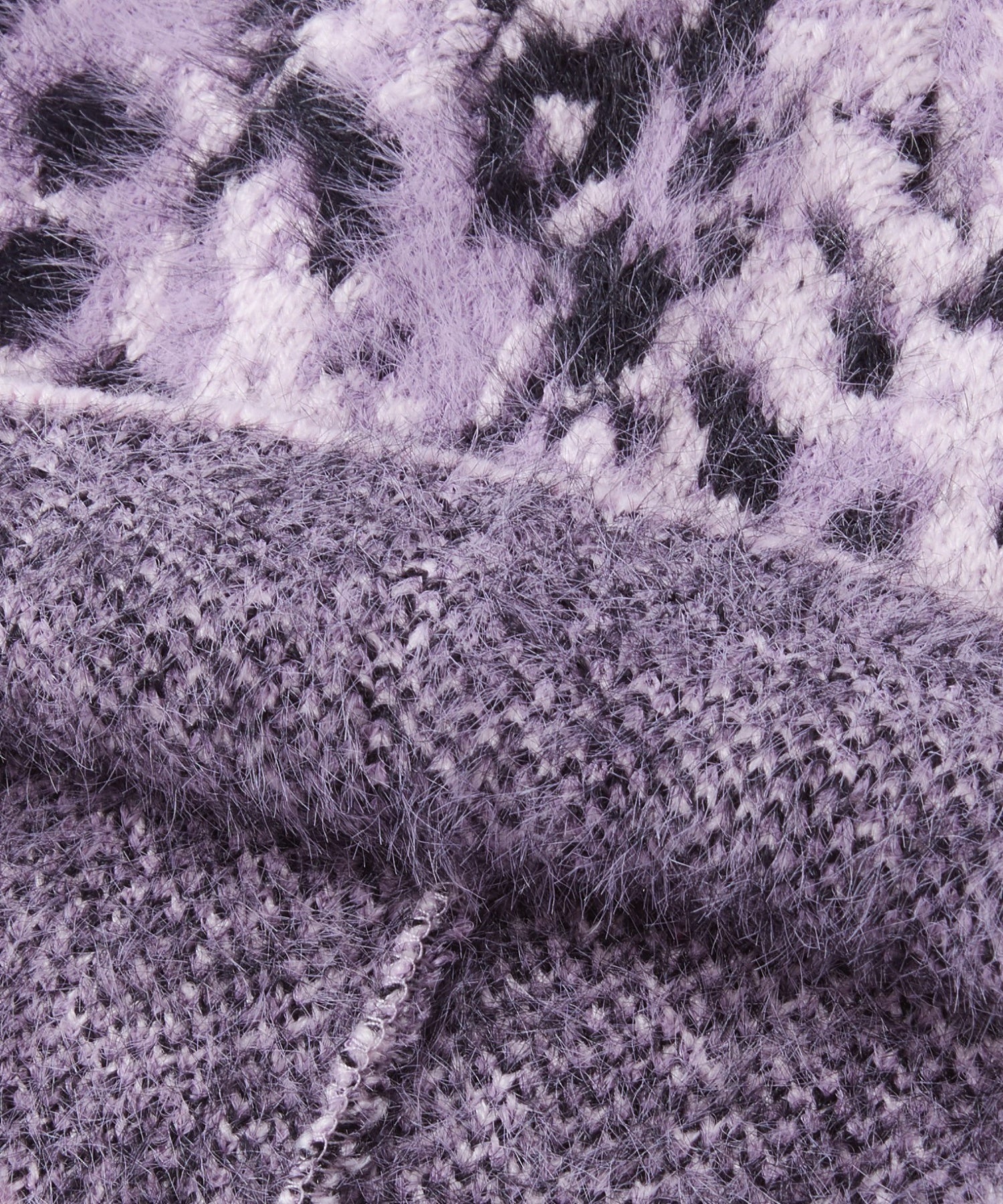 LEOPARD SHAGGY JACQUARD BEANIE
