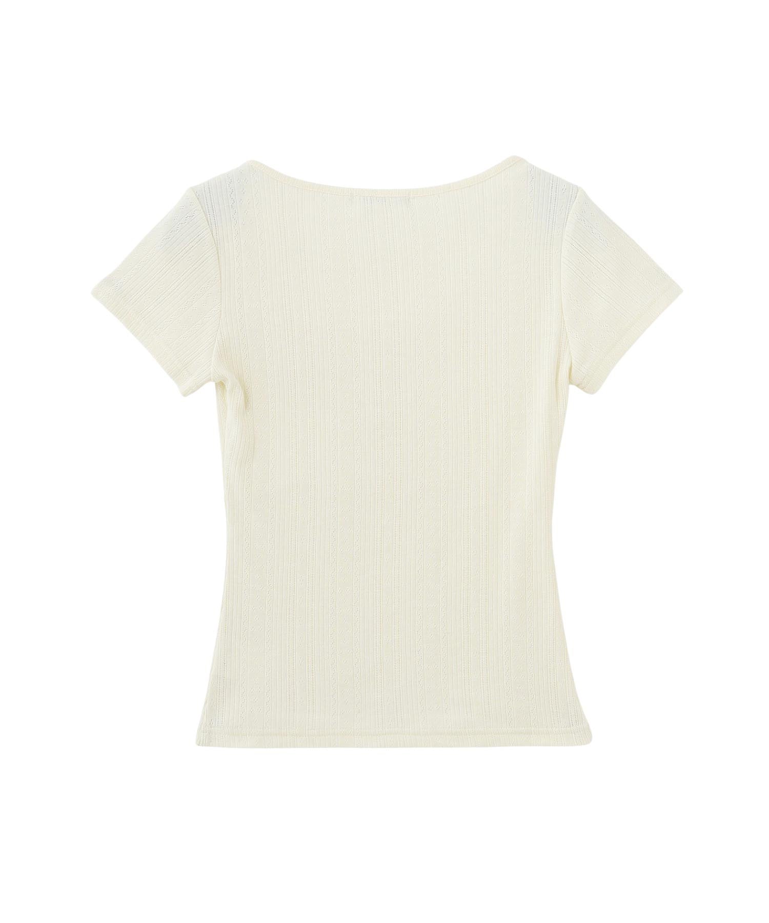 HENLEY NECK S/S TOP