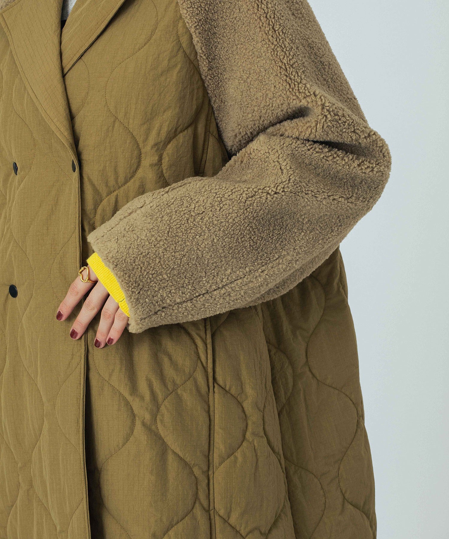 CREOLME/QUILTED LONG COAT