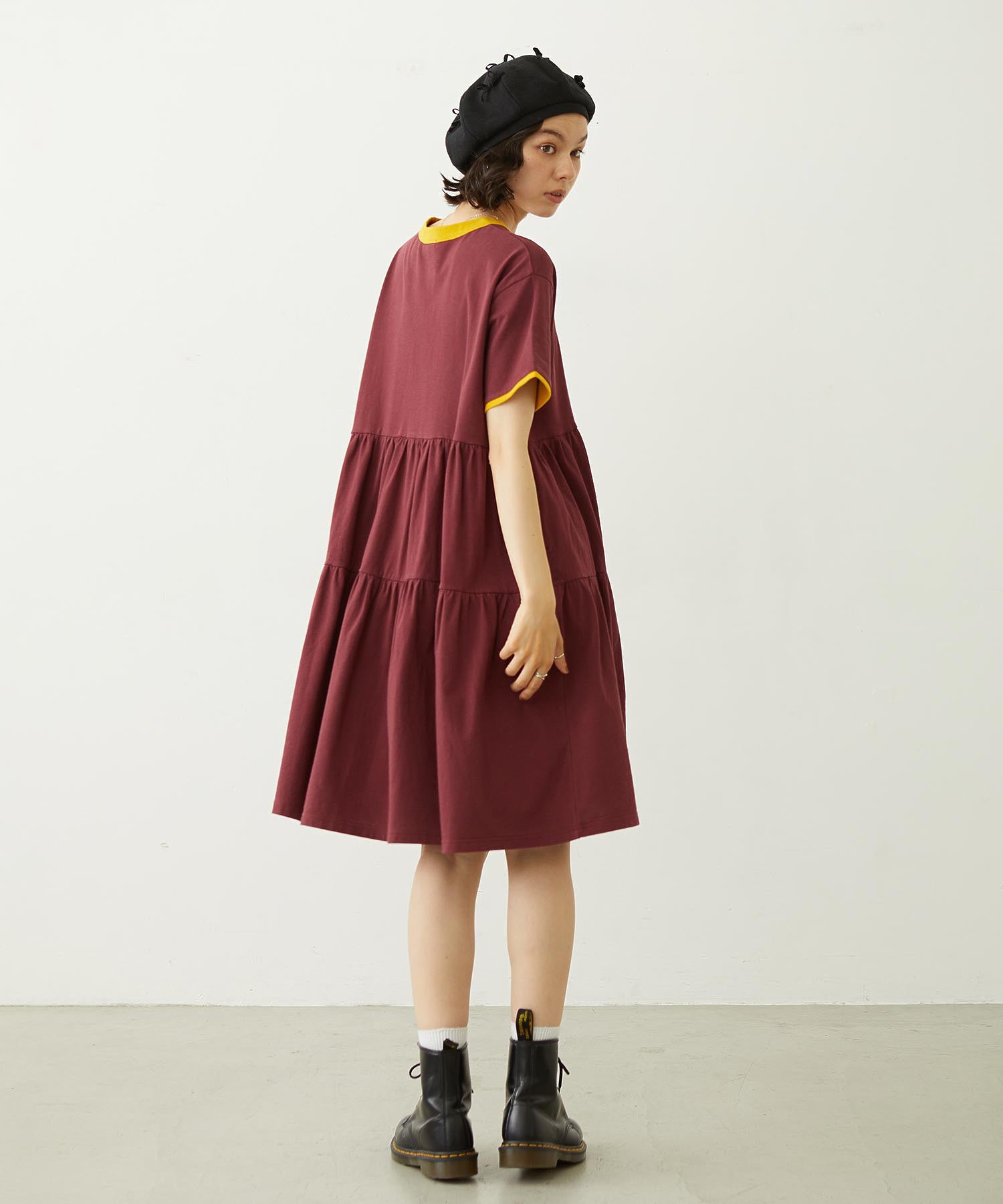 BAR LOGO TIERED DRESS