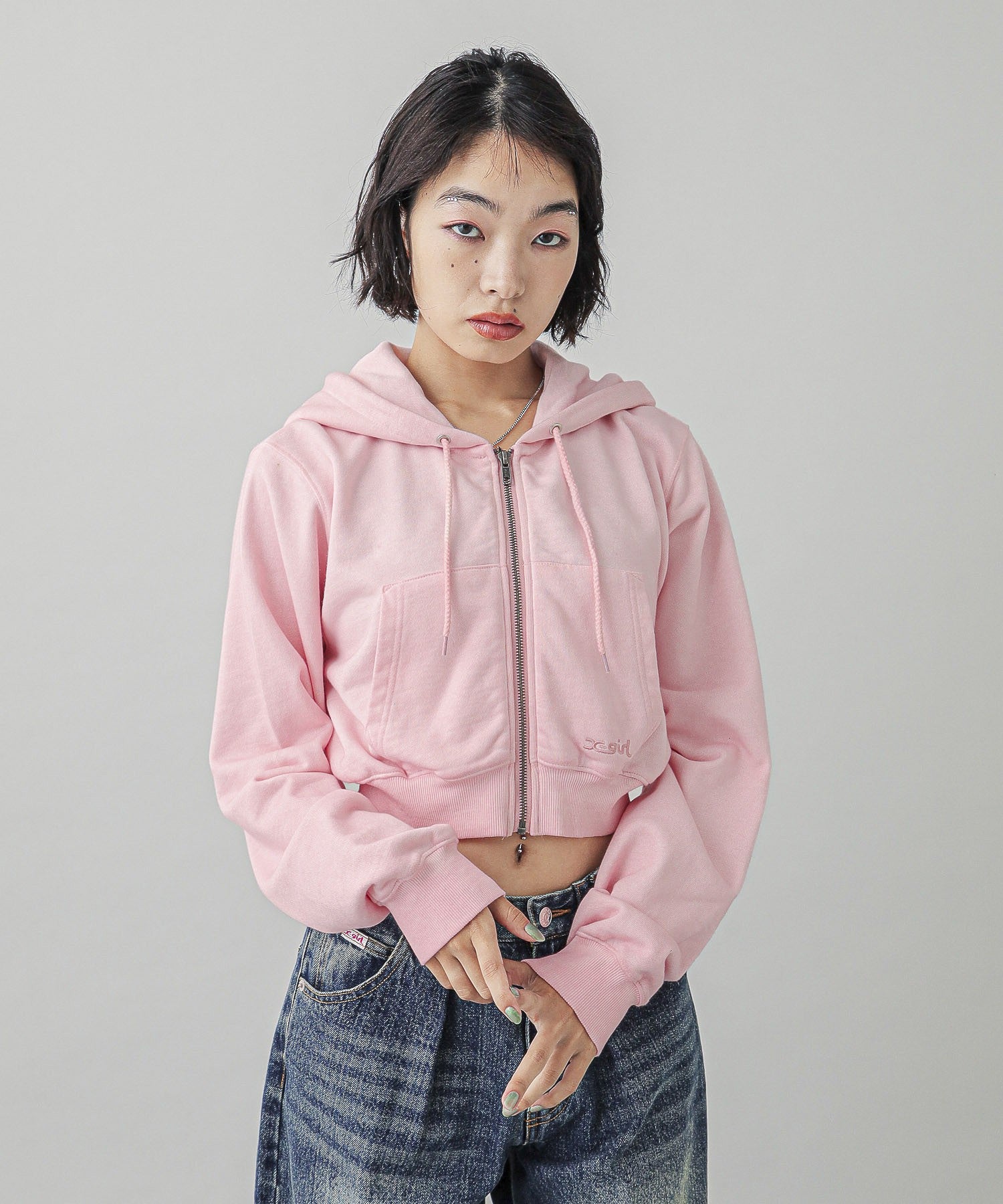 FADED COMPACT ZIP UP HOODIE