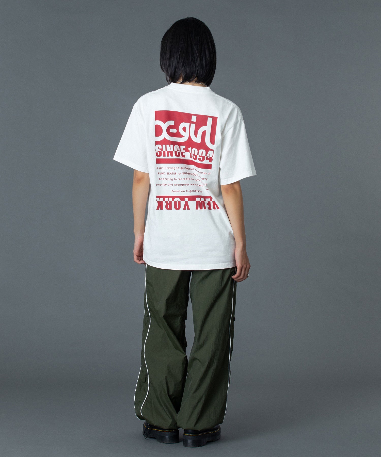 FACE LABEL TRACK PANTS
