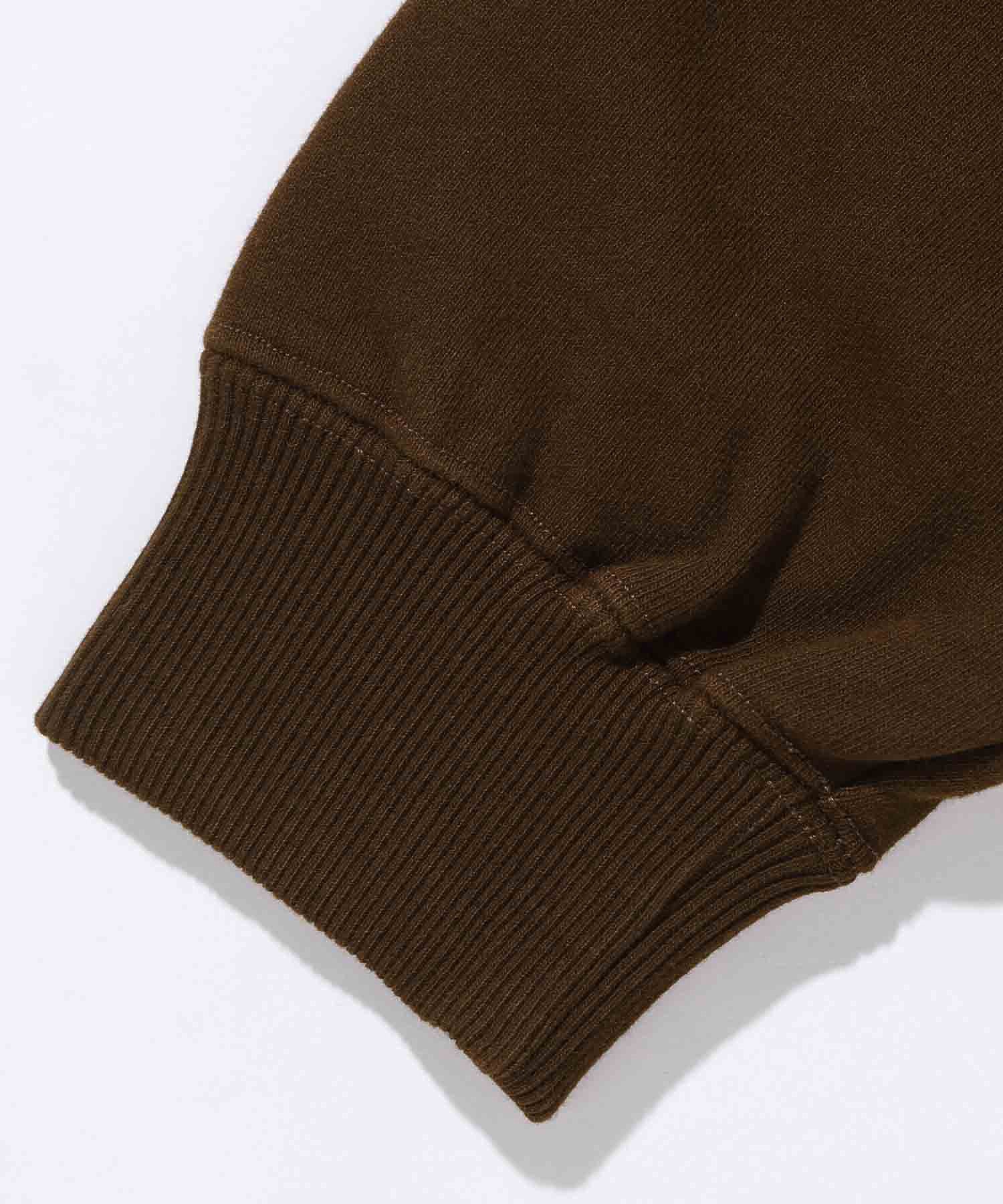 BACKSIDE SLANTED OG ZIP HOODED SWEATSHIRT