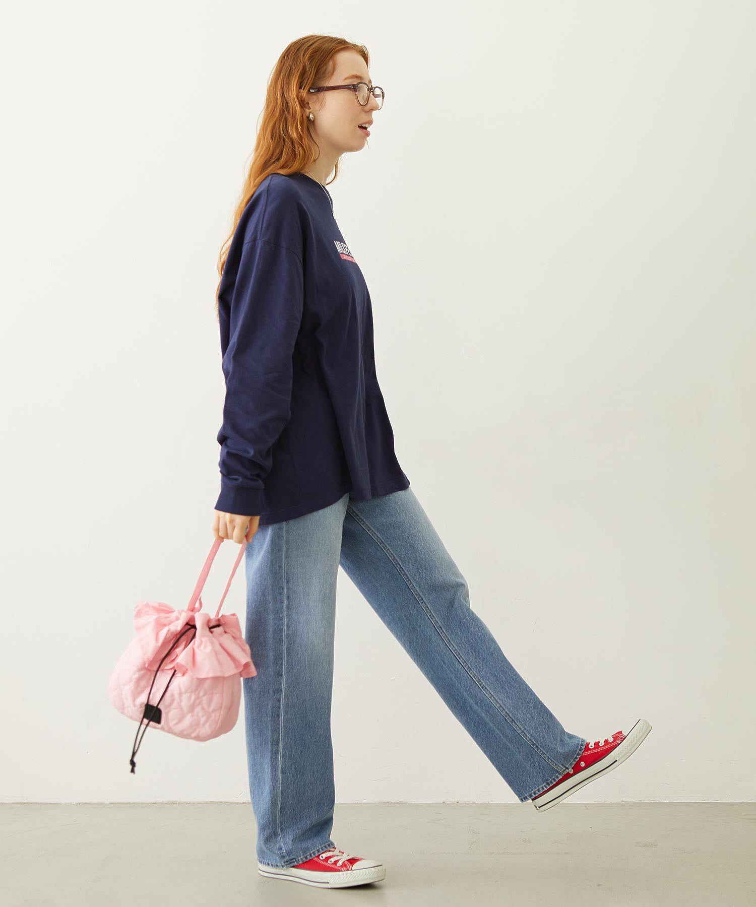 MILKFED. EMBROIDERED DENIM PANTS