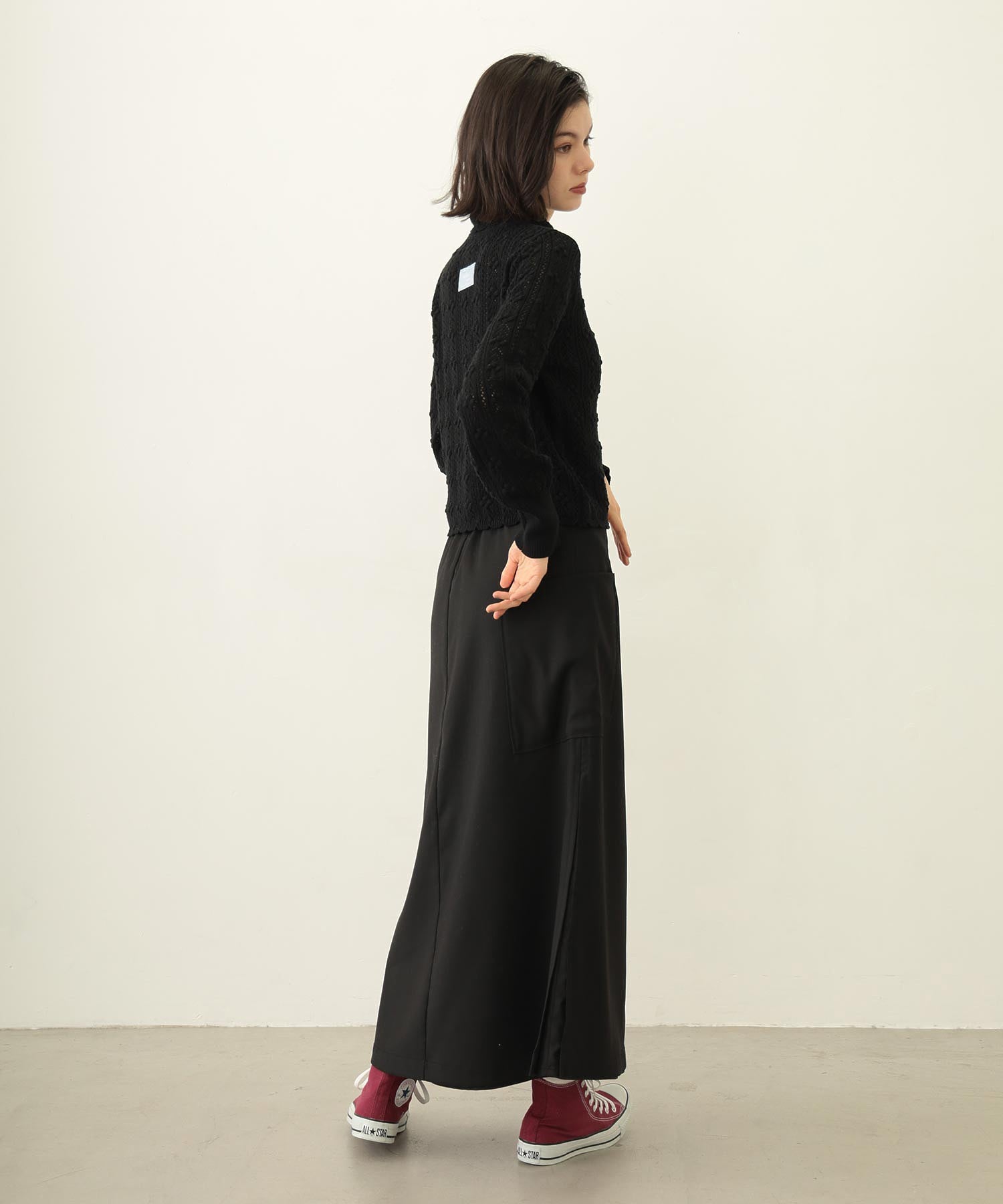 OPENWORK KNIT CARDIGAN