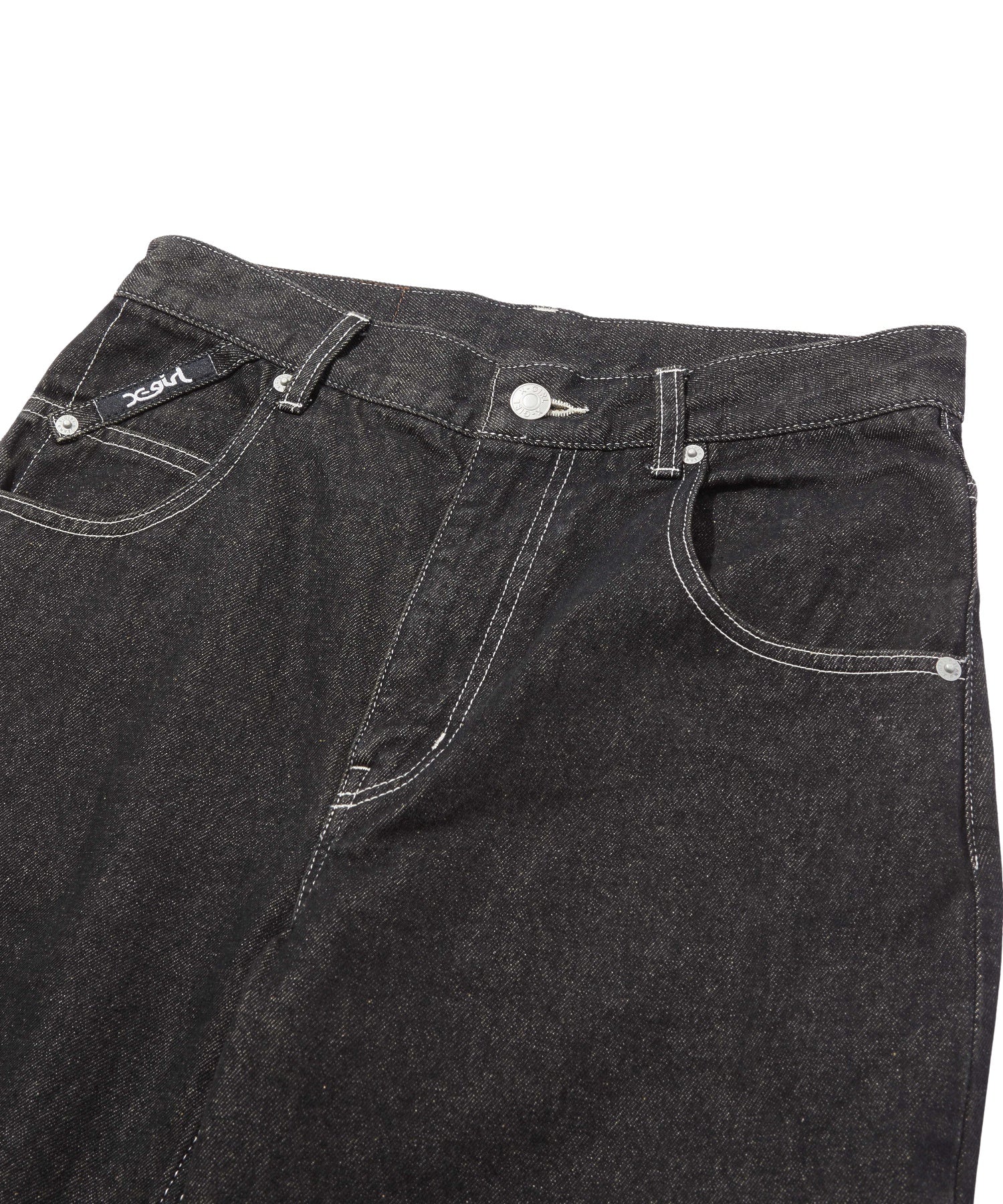 LOOP WITH BUCKLE WIDE LEG DENIM PANTS
