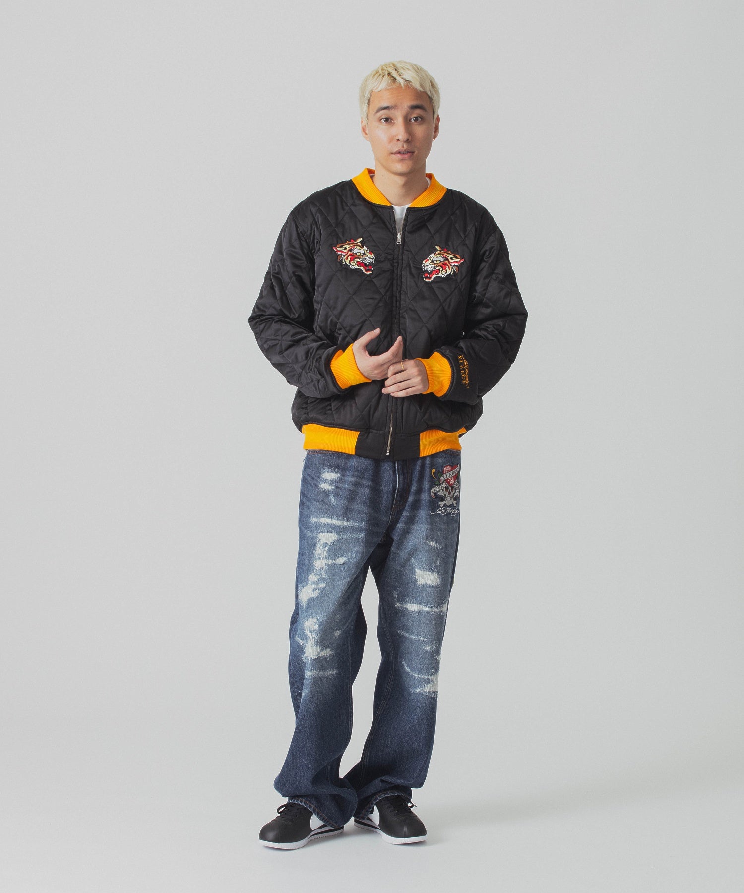 XLARGE×ED HARDY REVERSIBLE SOUVENIR JACKET