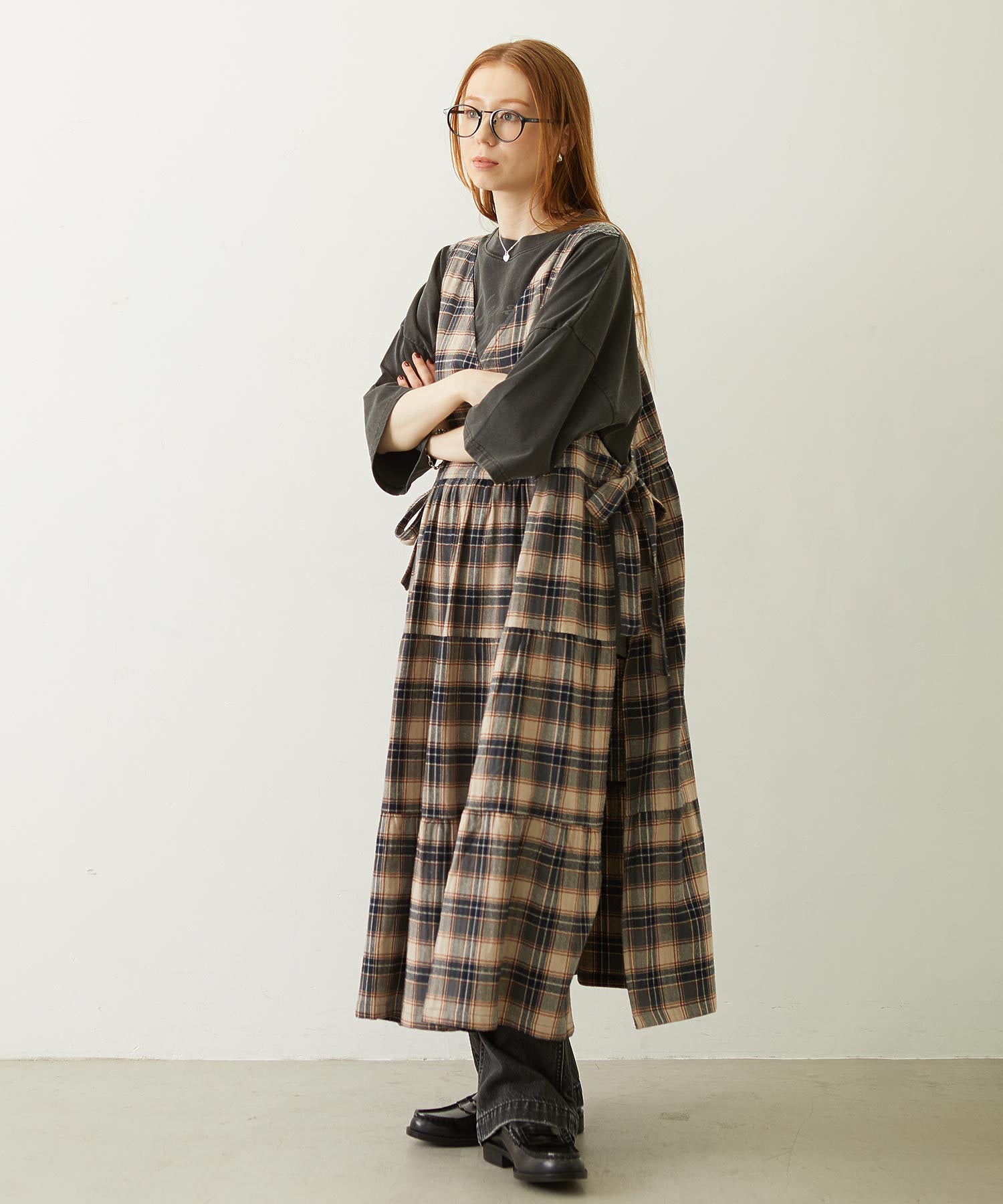 APRON TIERED DRESS