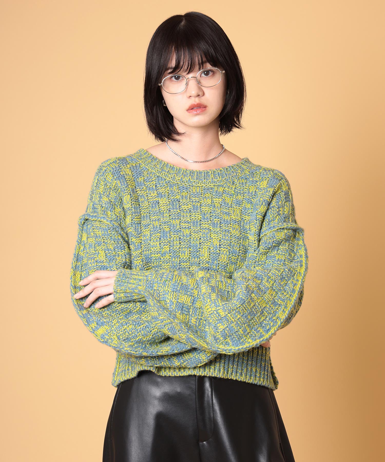 ミックスニットプルオーバー