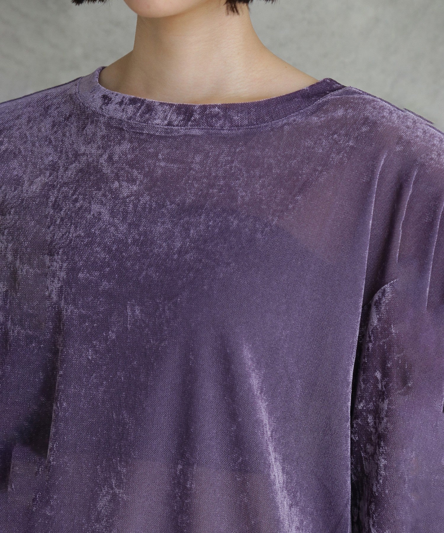 CHIGNON/ベロアメッシュTシャツ