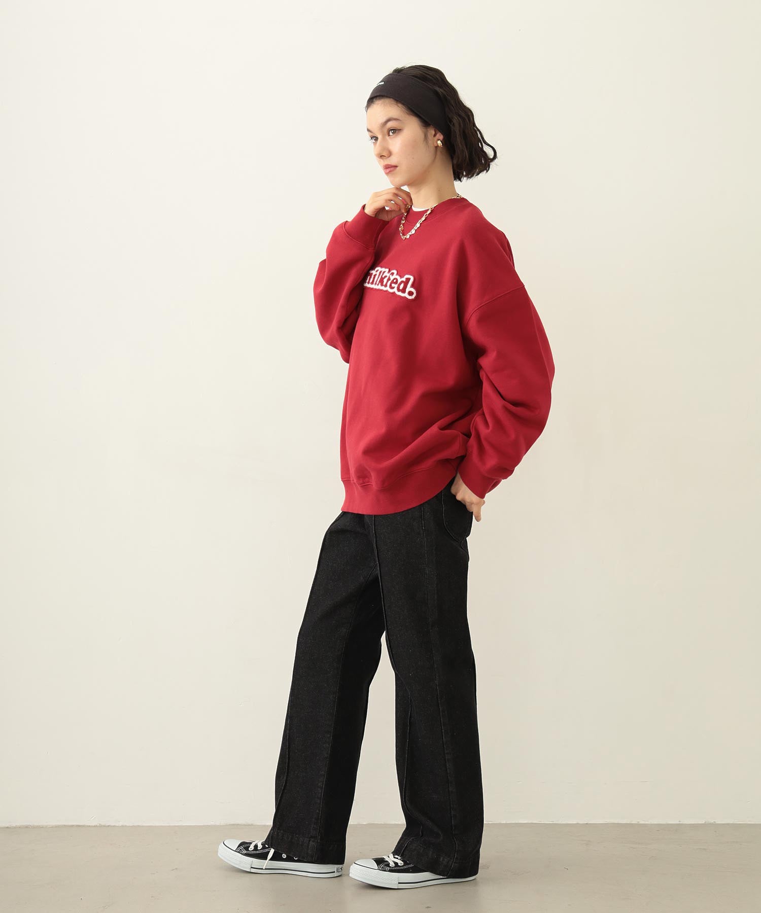 COOPER LOGO WIDE CREW SWEAT TOP