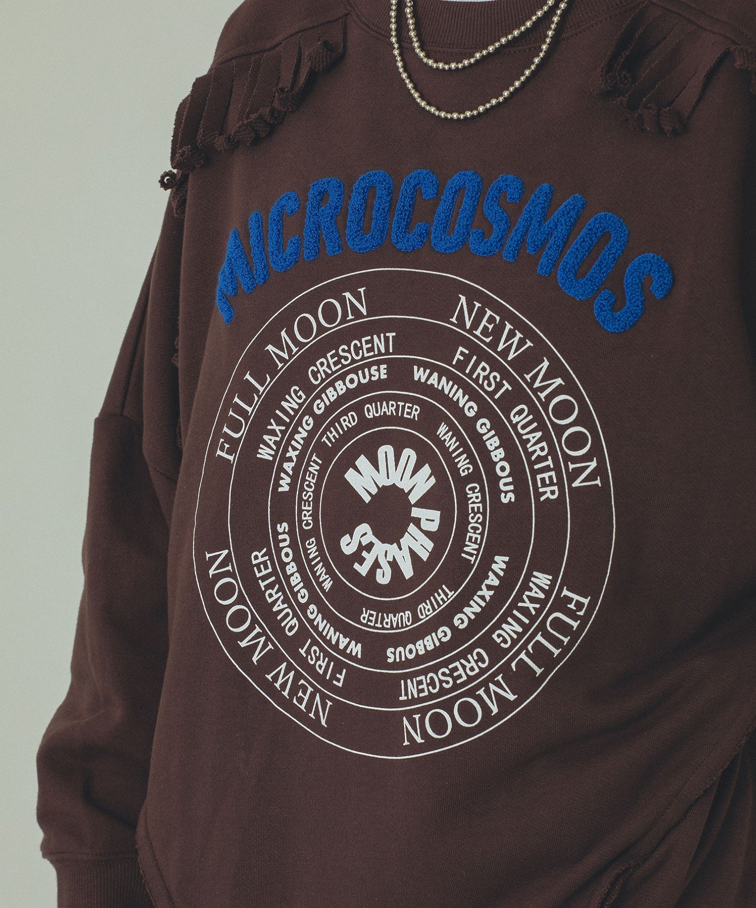 GENE HEAVENS/EMBROIDERY PRINT FRINGE SWEAT