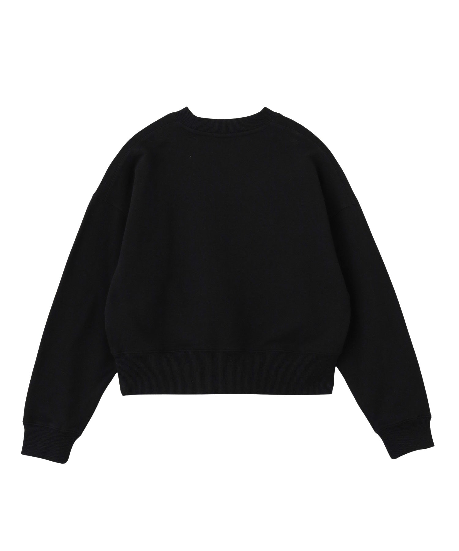THREE-TIERED LOGO CLEAR PRINT SHORT CREW SWEAT