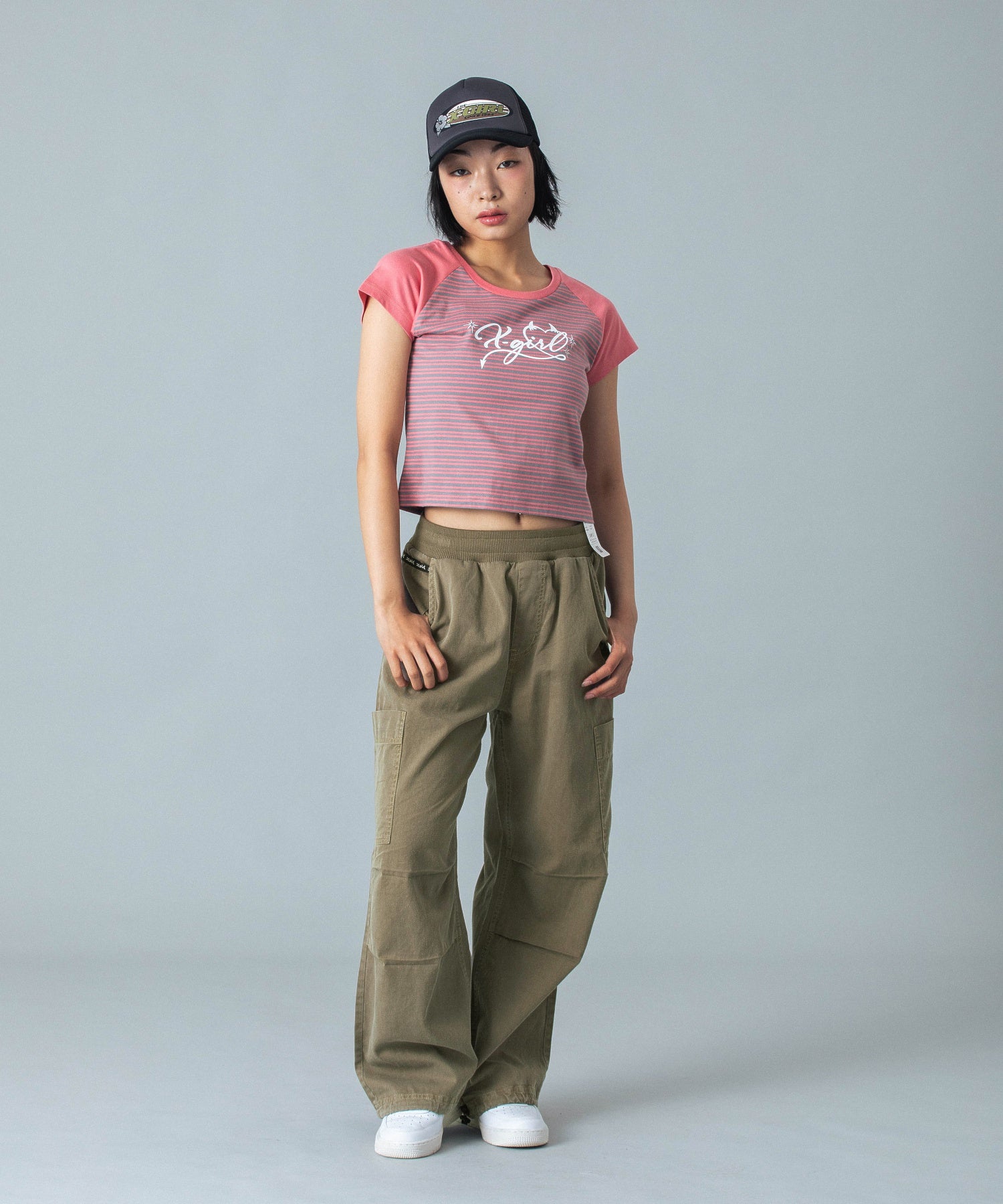 WAIST RIB EASY PANTS