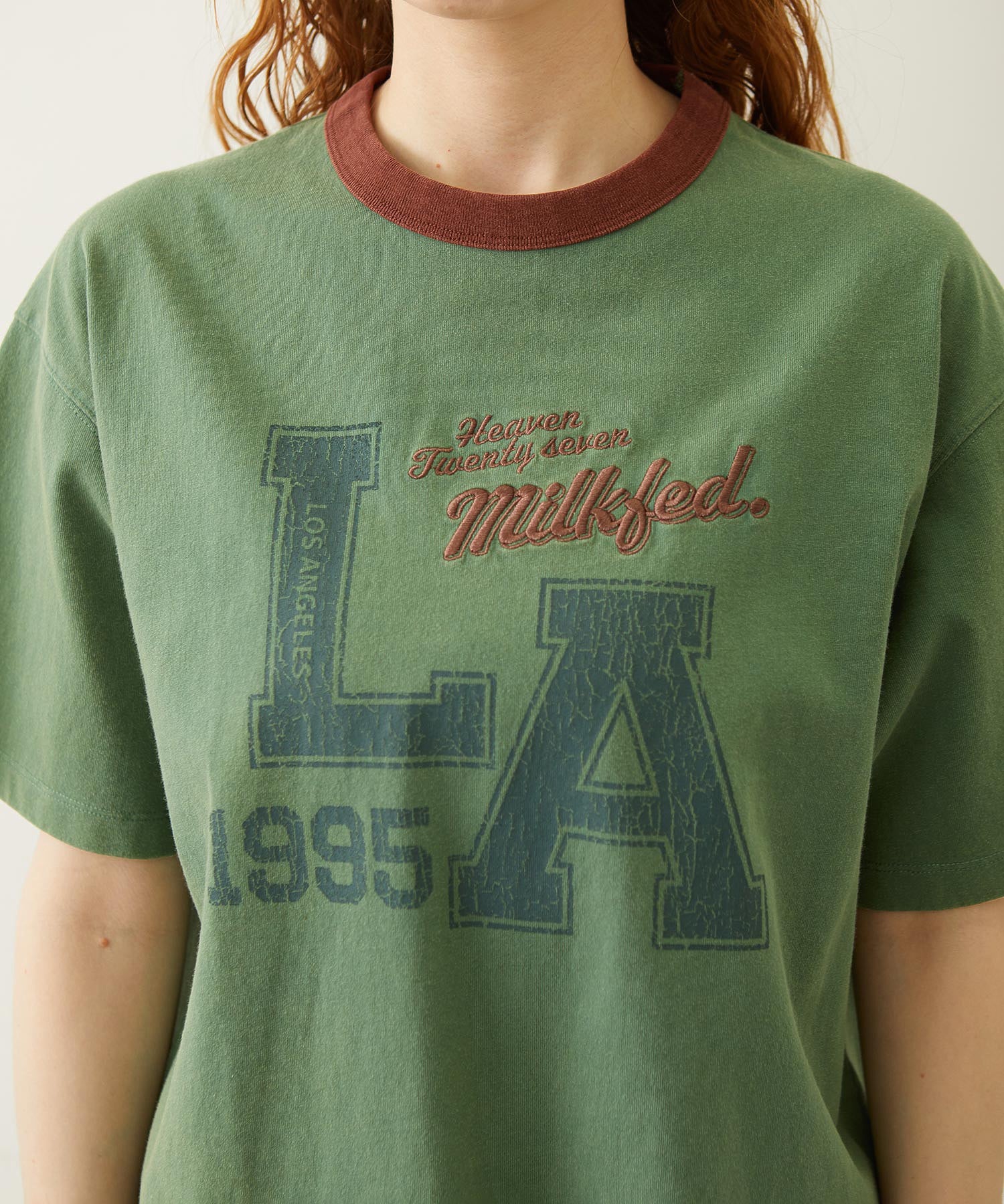 MILKFED.×CHAMPION LA LOGO S/S TEE