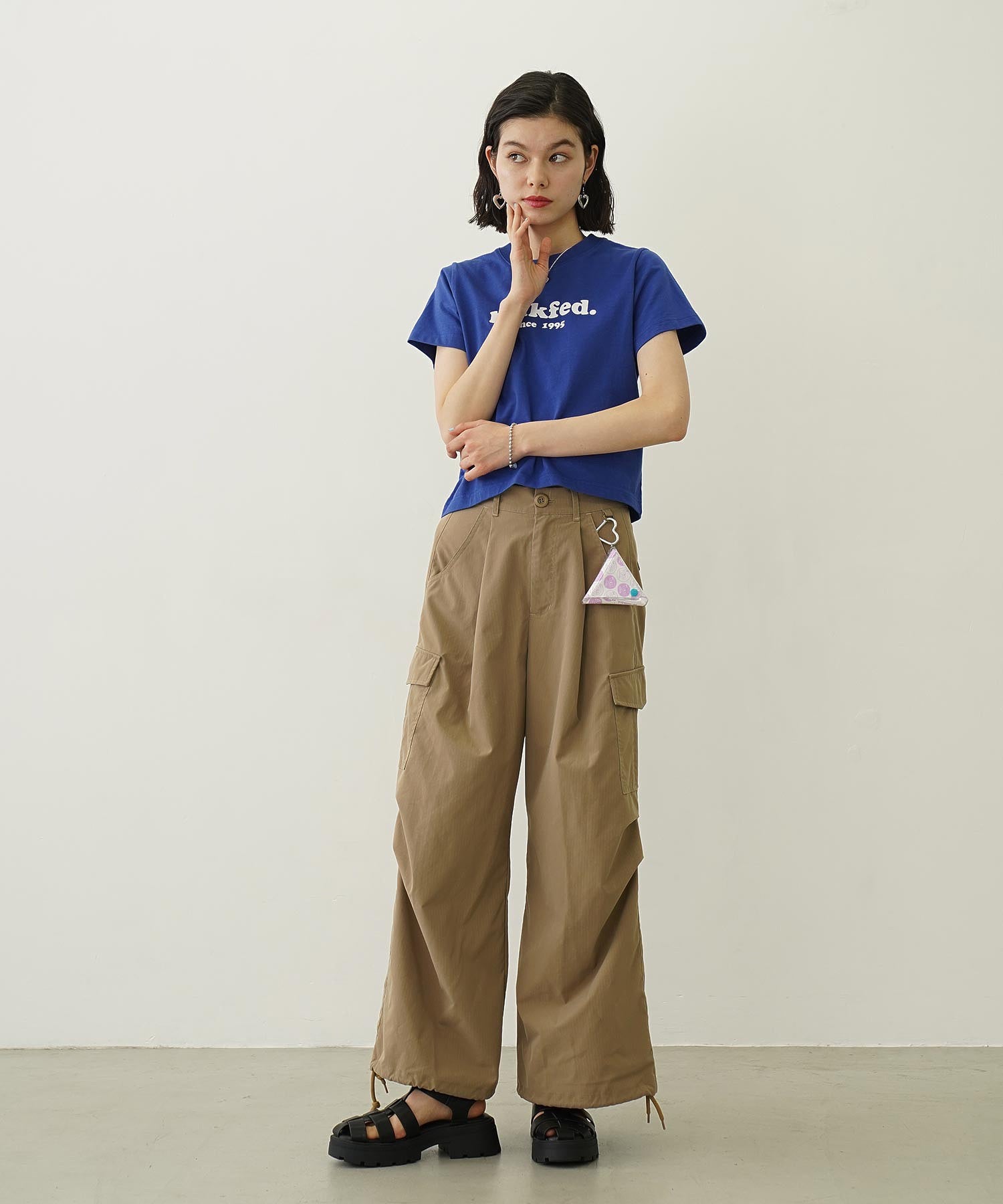 MILITARY WIDE LEG PANTS