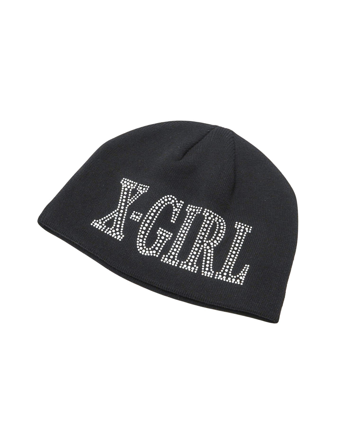 RHINESTONE ROMAN TYPE LOGO BEANIE