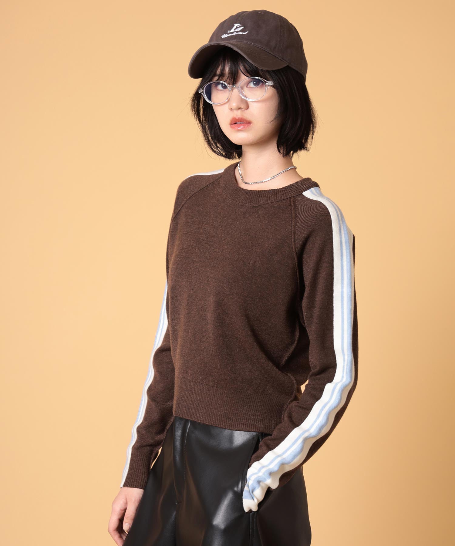 ラインニットプルオーバー