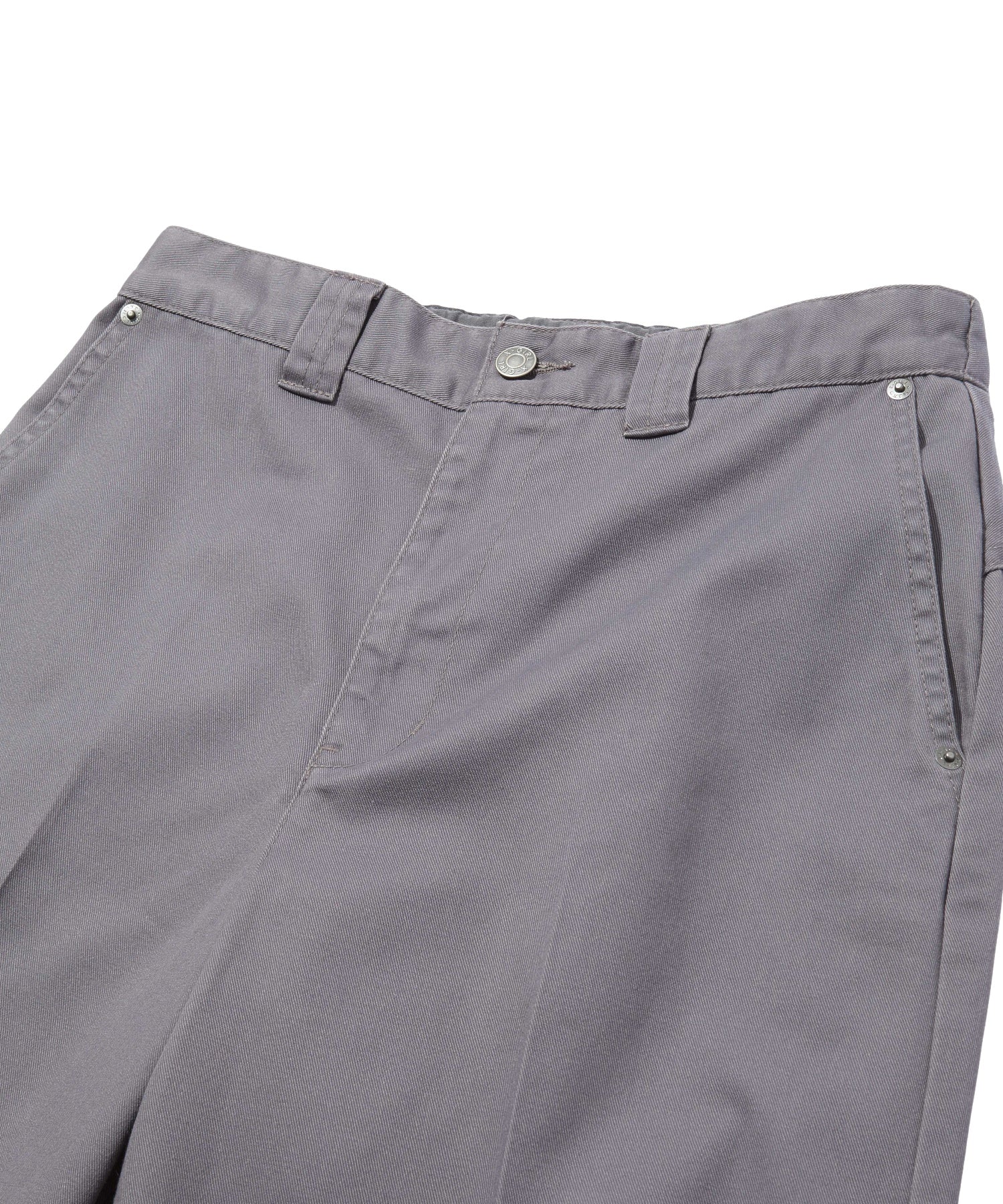 FACE LABEL FADED WIDE STRAIGHT EASY PANTS