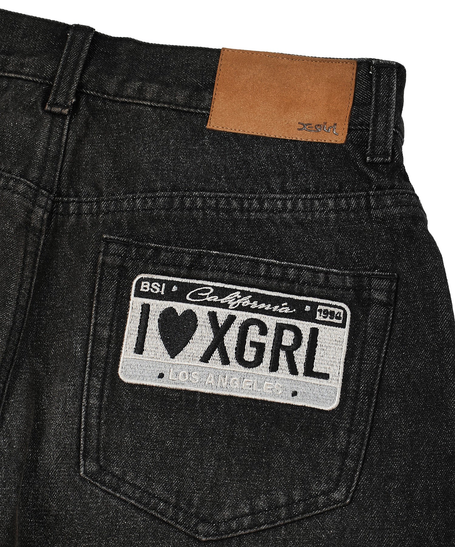 WAXED DENIM SHORTS