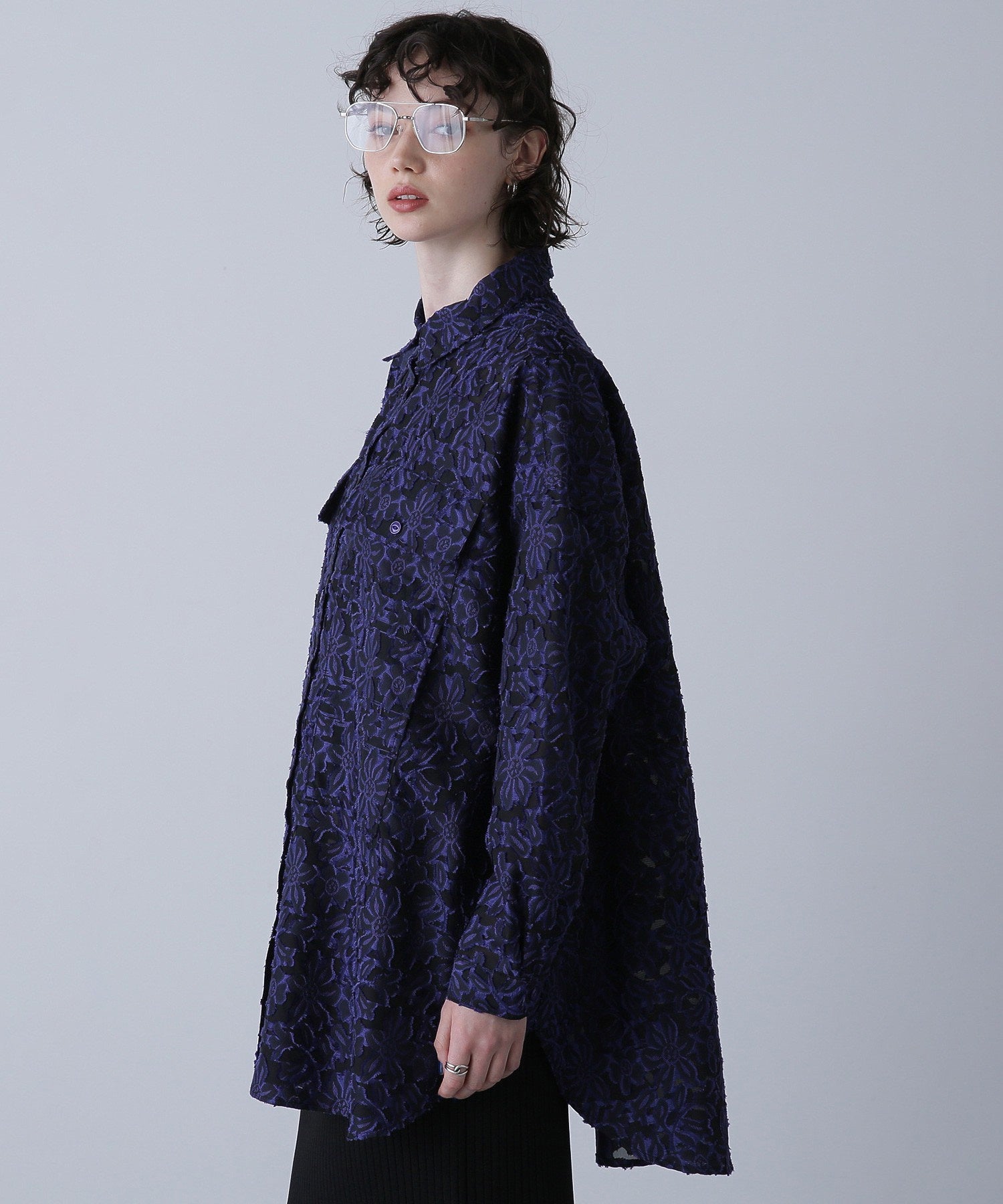 GENE HEAVENS/フラワーシアードビー ワークポケットビッグシャツ