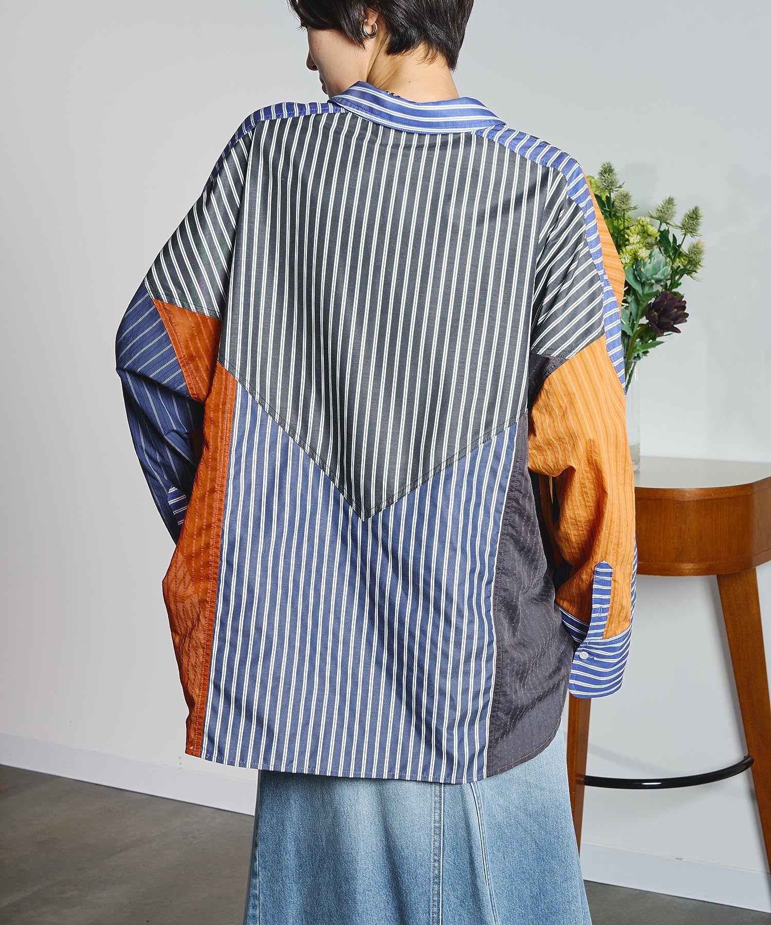 GENE HEAVENS/STRIPE PANEL SHIRT