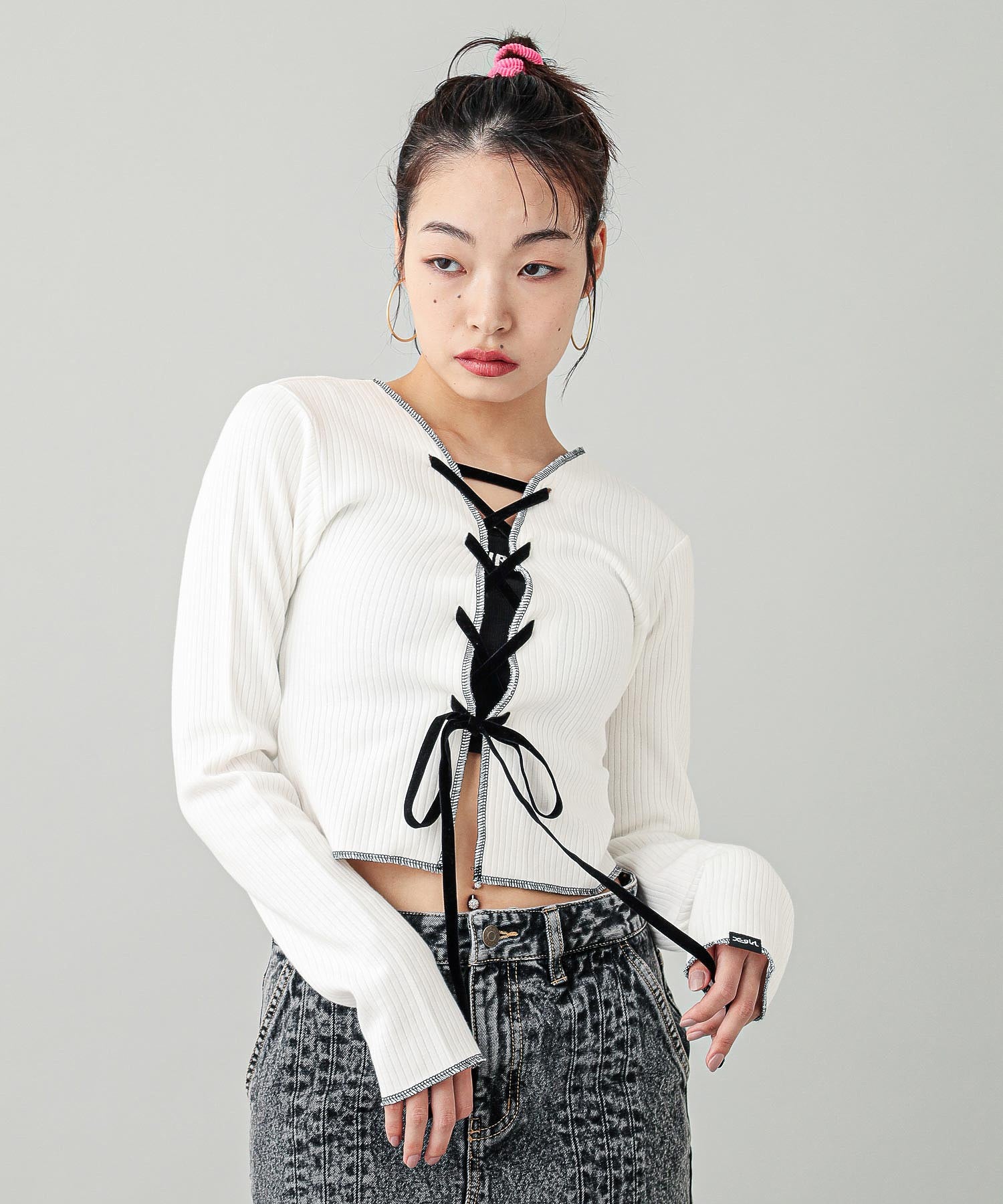 2WAY LACE UP TOP