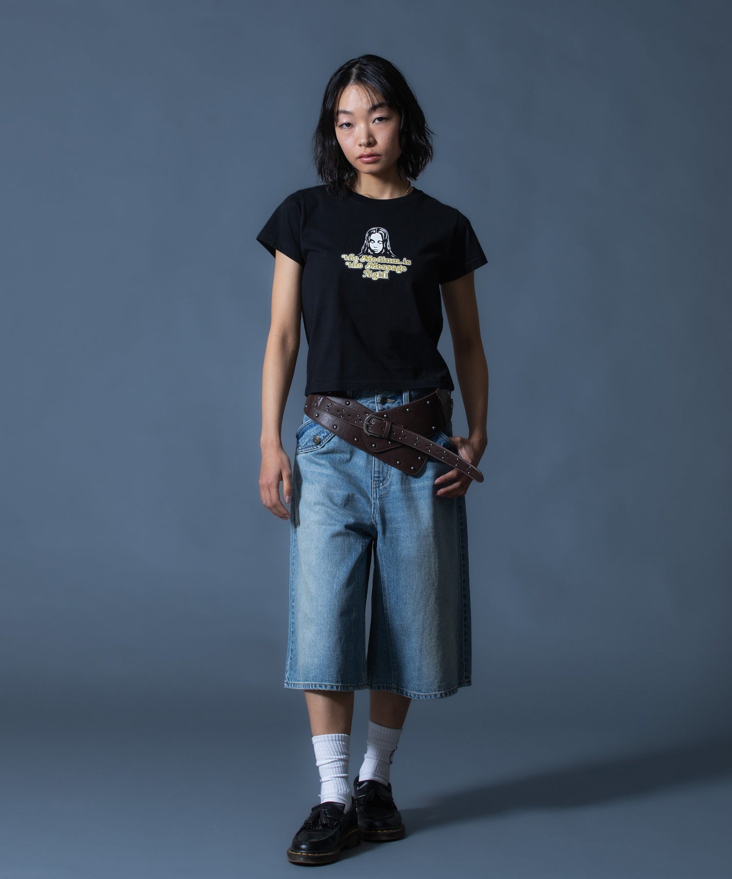 STUDDED THICK BELT