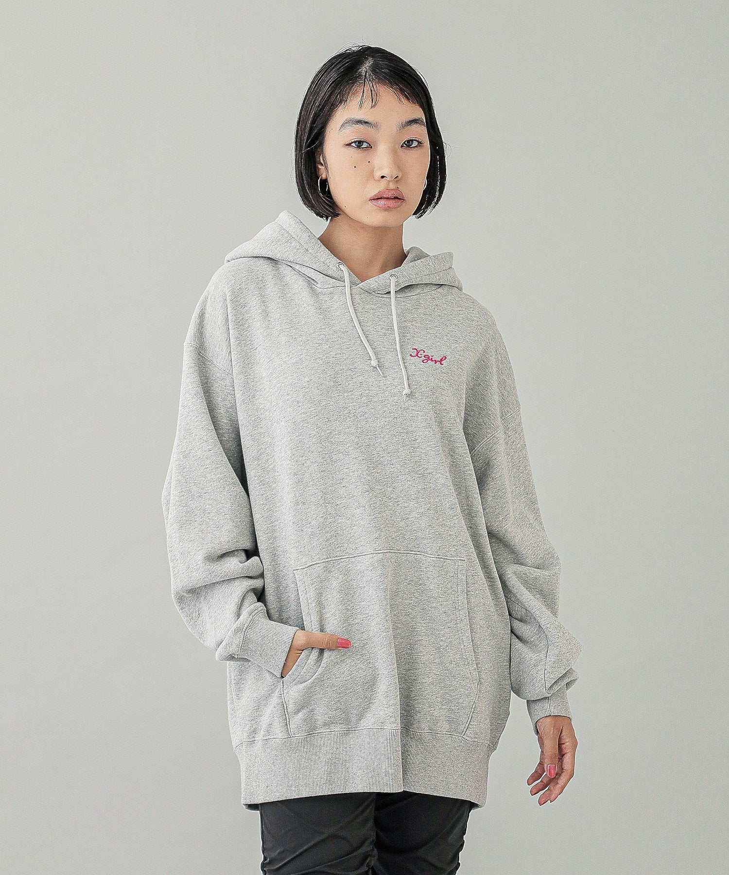 BUTTERFLY PATCH OVERSIZED SWEAT HOODIE