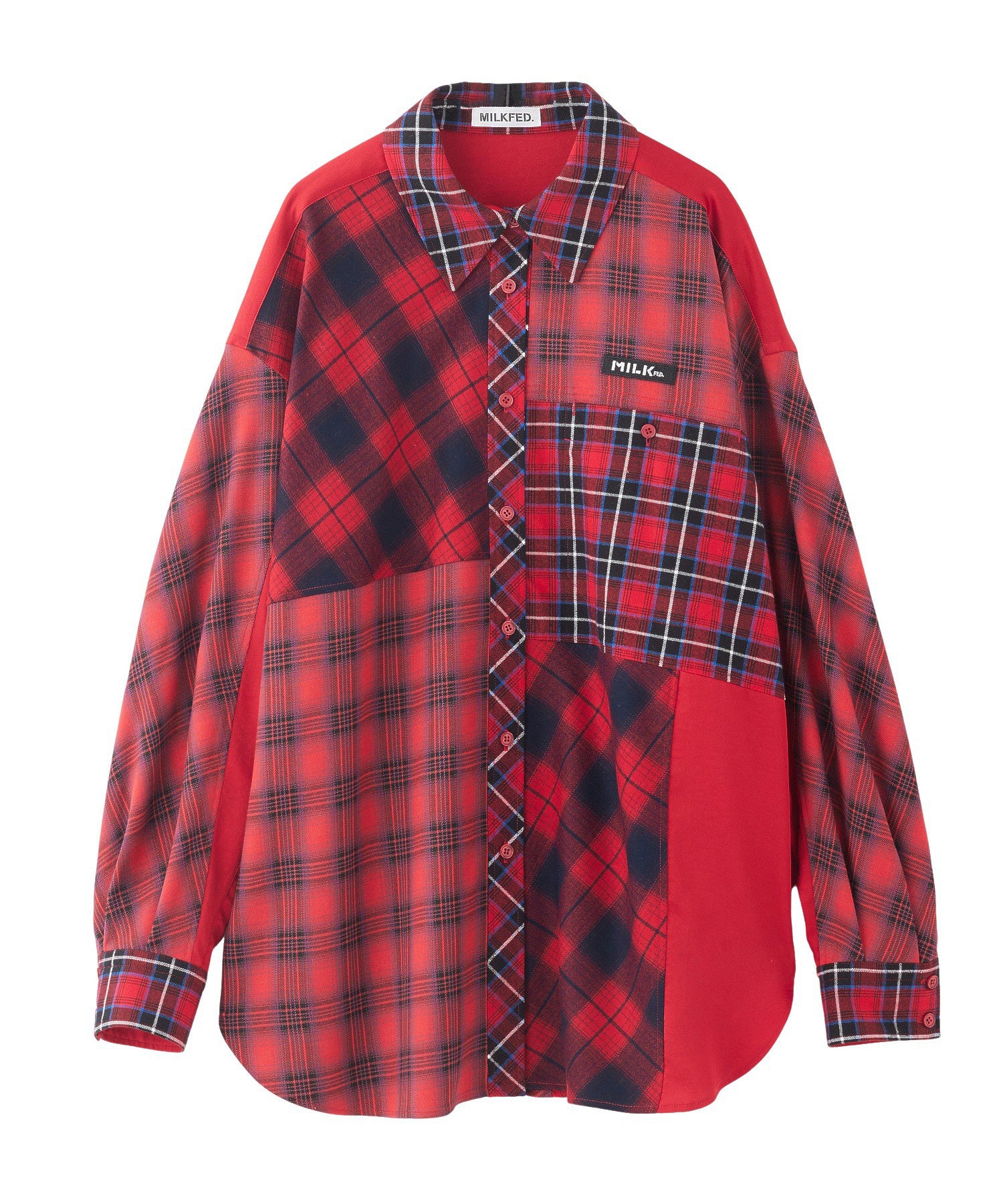 PLAID PATCHWORK SHIRT