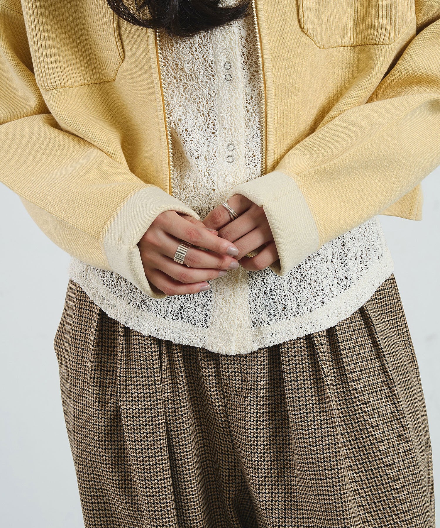 COLLARED ZIP CARDIGAN