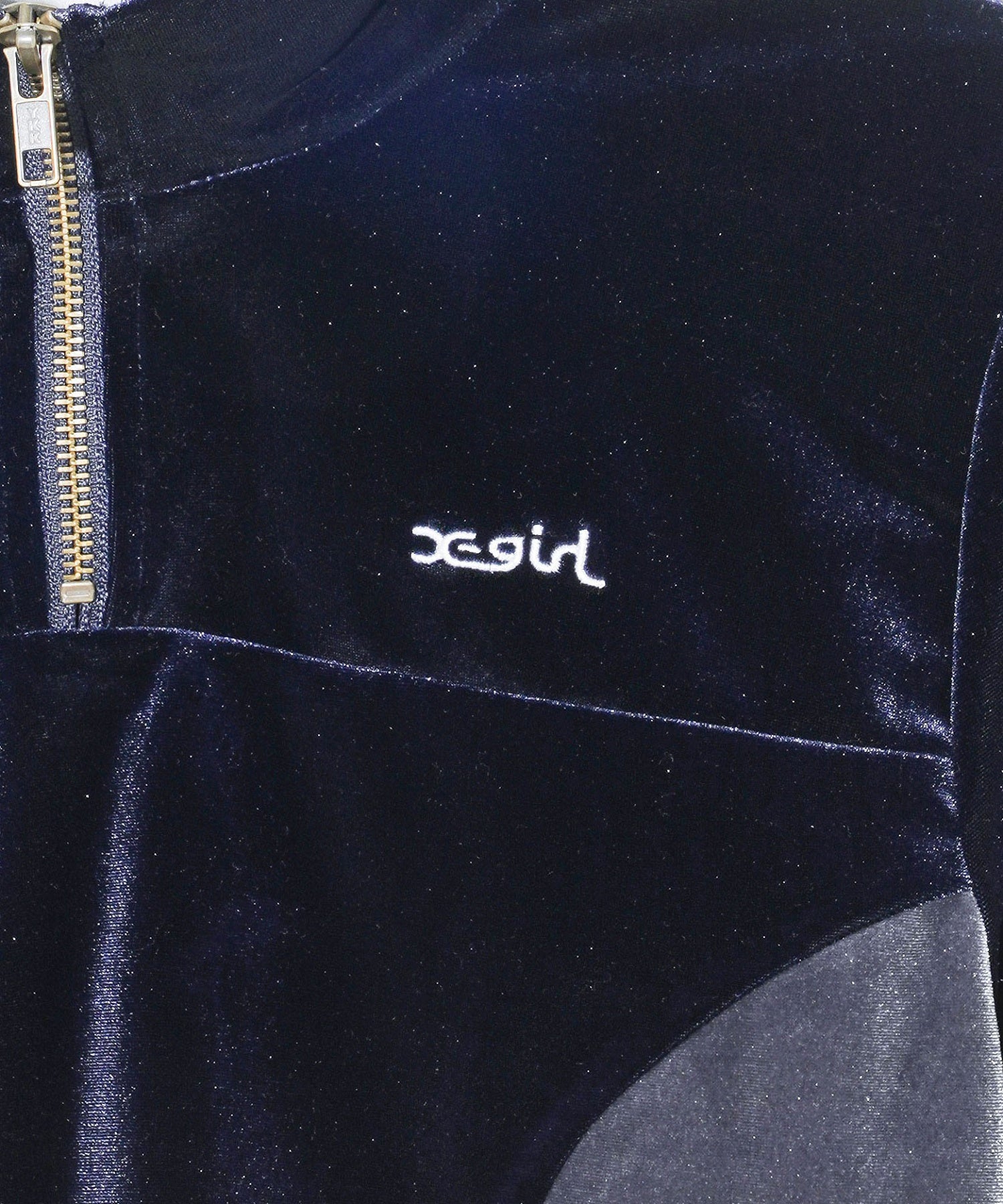 VELOUR HALF ZIP TOP
