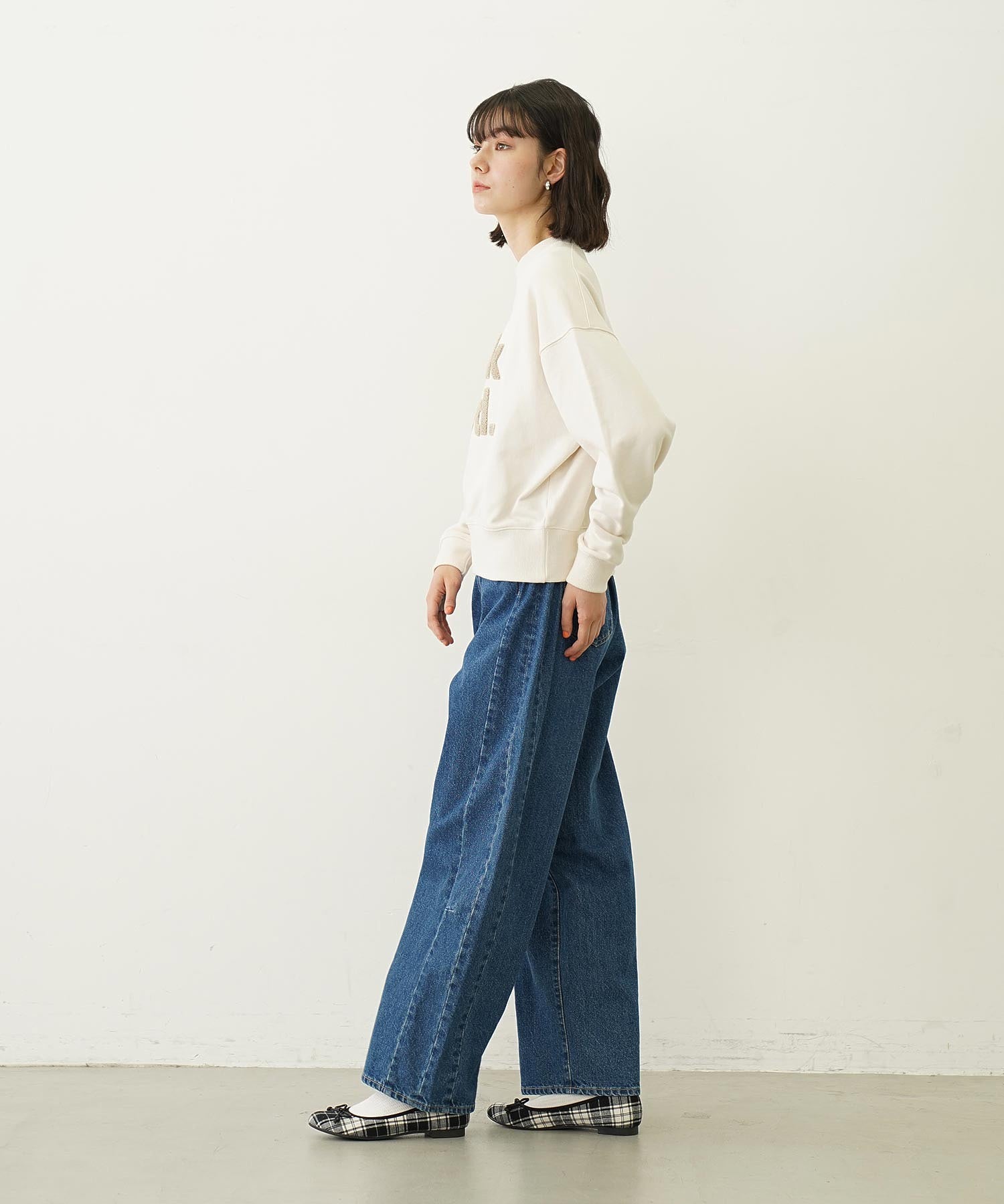 WIDE LEG DENIM PANTS